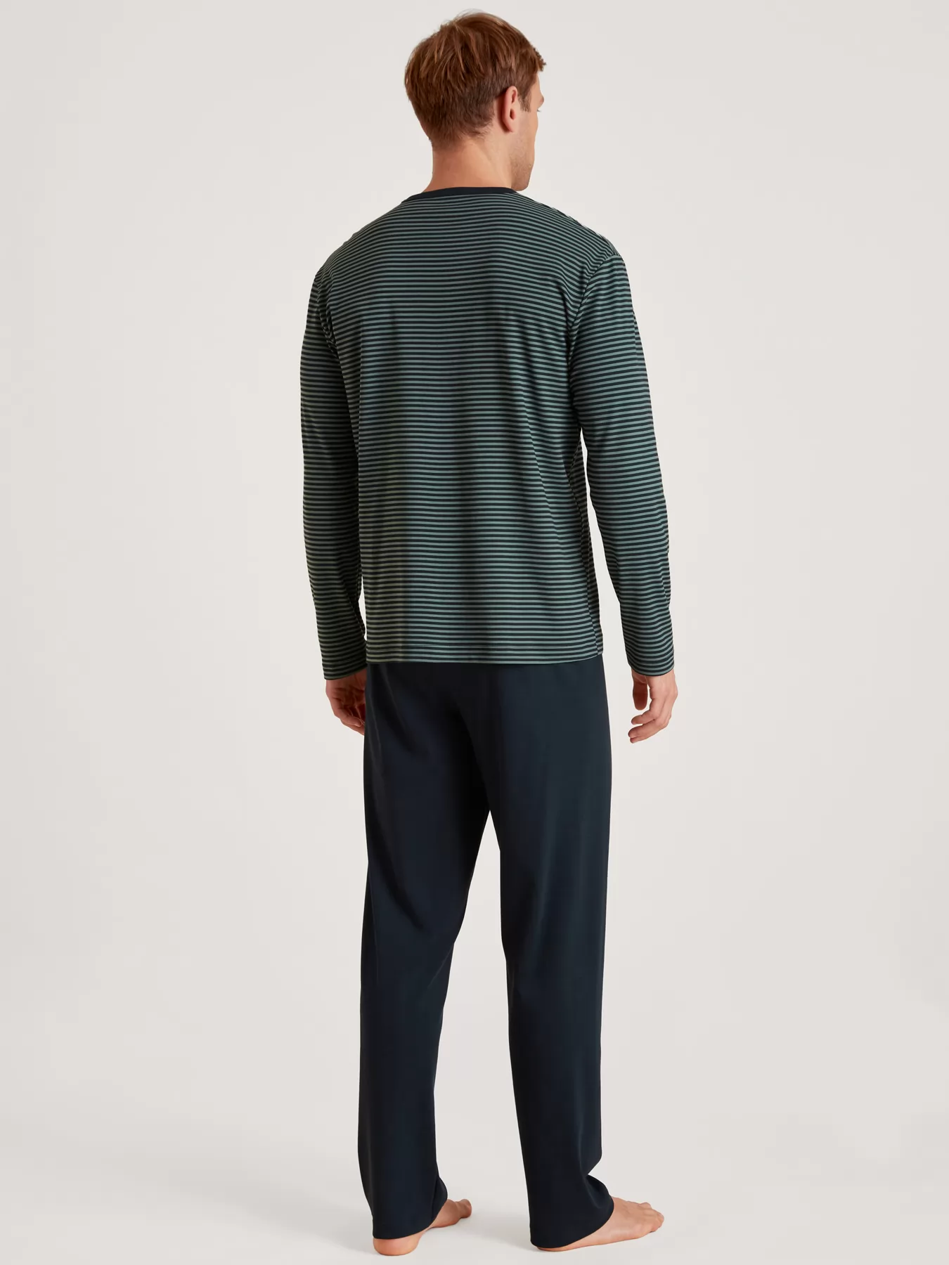 Granatowy, zielony Piżama męska Calida Relax Streamline 41667 - zdjęcie 2