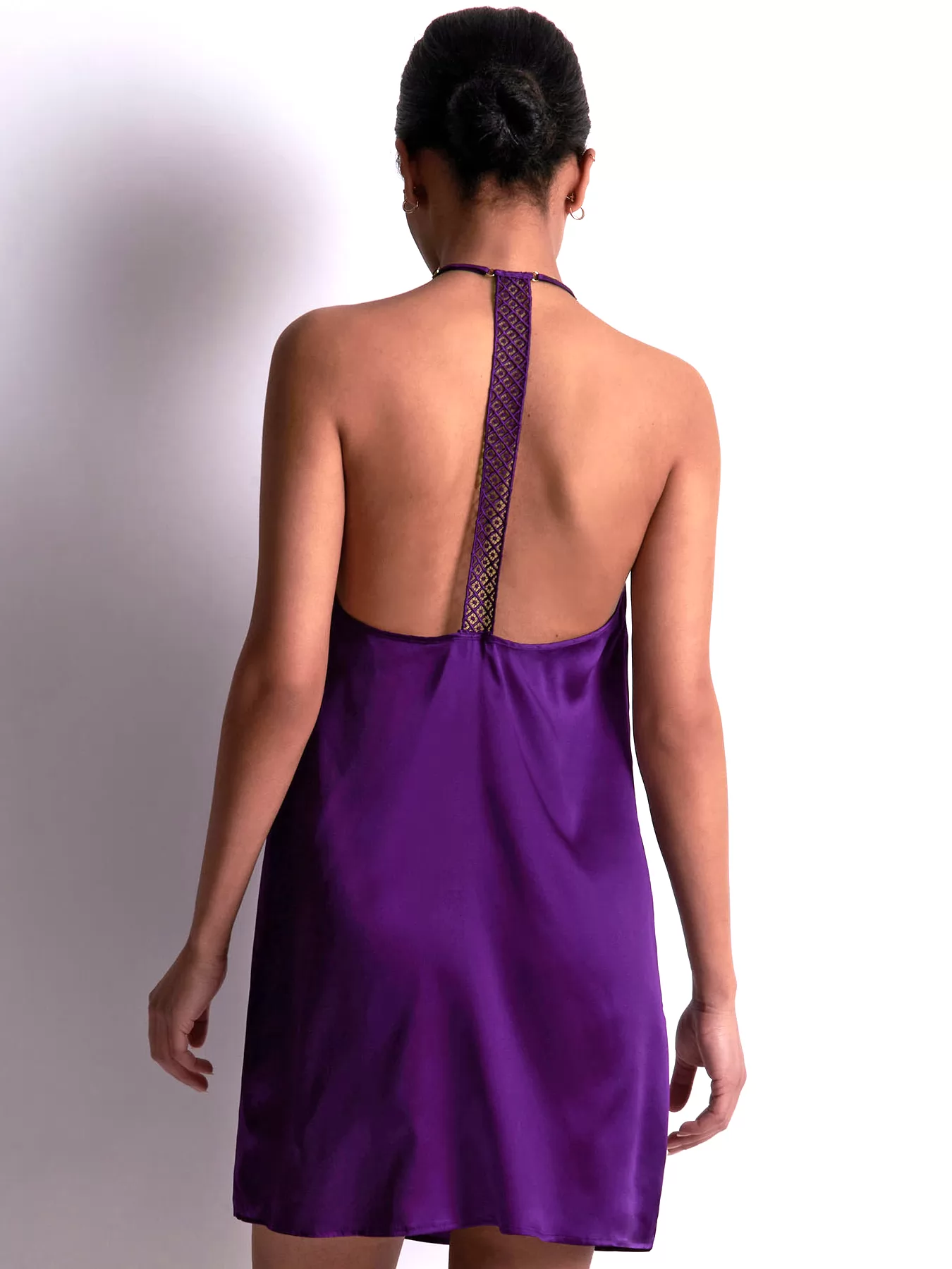 Fioletowy Jedwabna koszula nocna Aubade Silk Desire RJ40 - zdjęcie 2