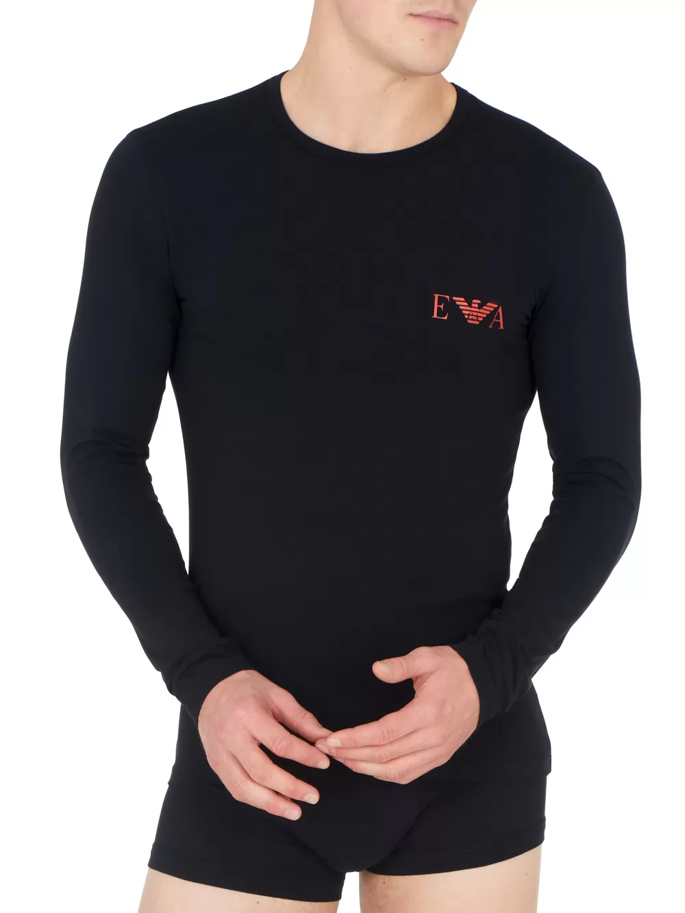 Czarny Koszulka męska Emporio Armani 1110233F715 - zdjęcie 1