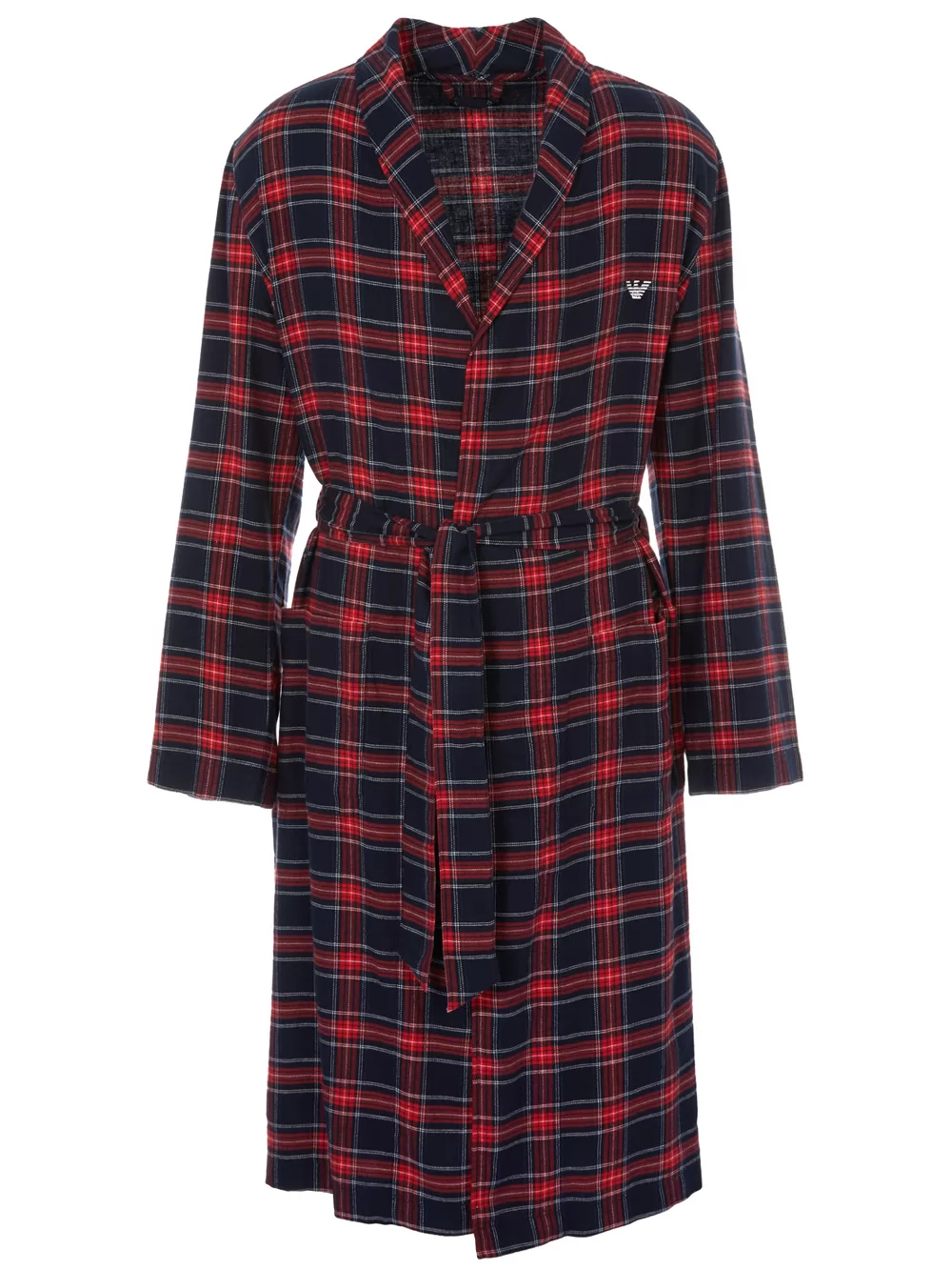 Czerwony, granatowy Szlafrok męski Emporio Armani 1119103F599 - zdjęcie 2