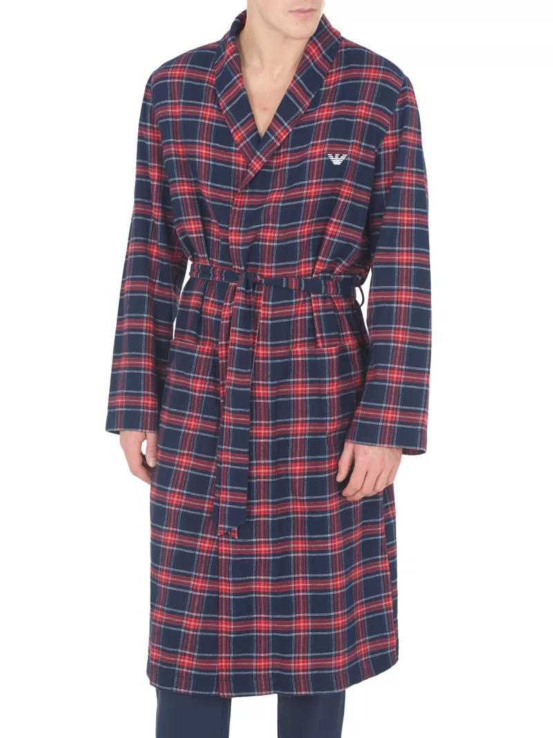 Czerwony, granatowy Szlafrok męski Emporio Armani 1119103F599 - zdjęcie 1