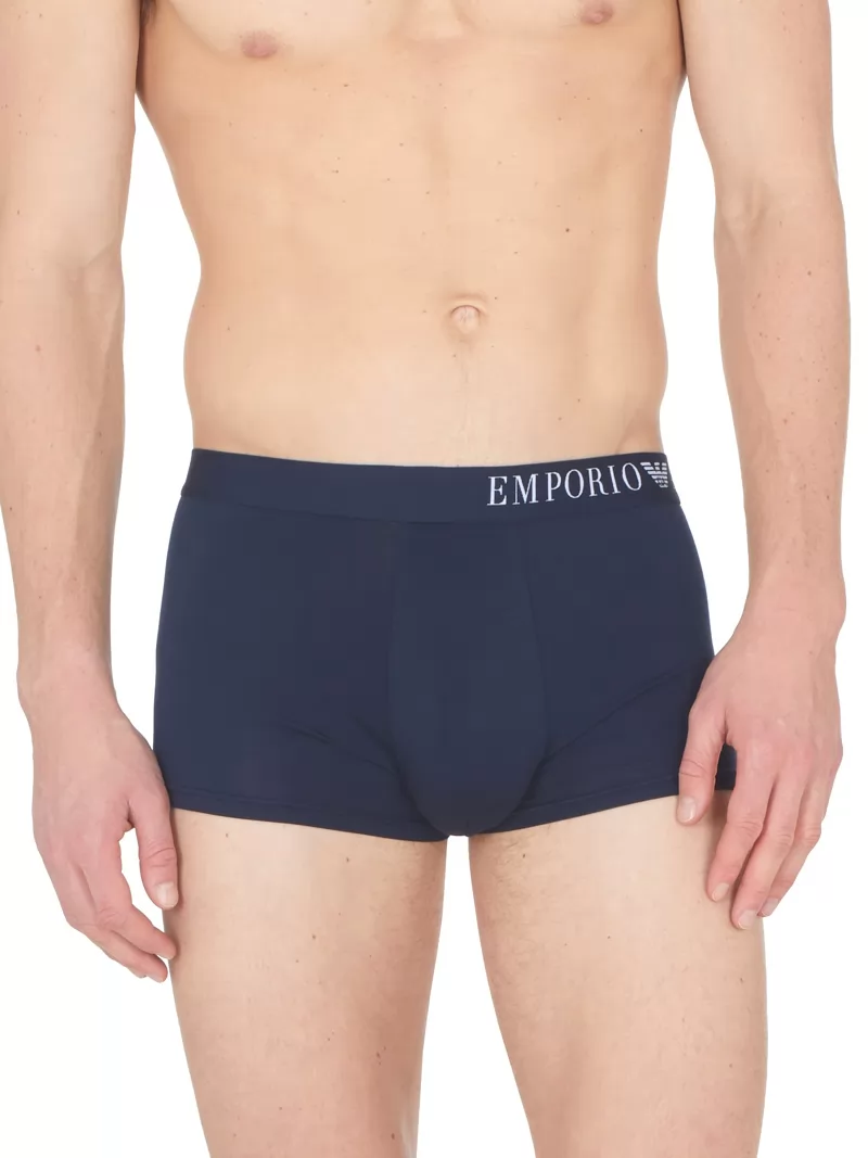 Biały, granatowy Bokserki męskie 2PACK Emporio Armani 1112103F733 - zdjęcie 3