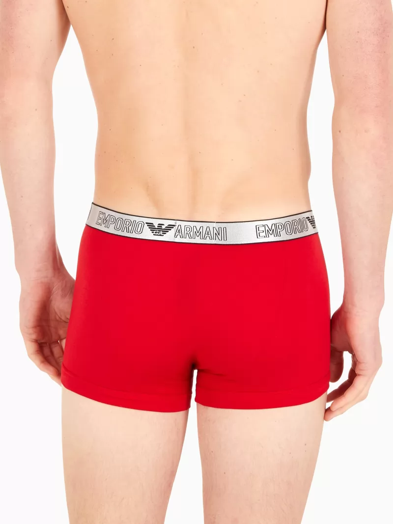 Czarny, czerwony Bokserki męskie 2PACK Emporio Armani 1112103F598 - zdjęcie 4