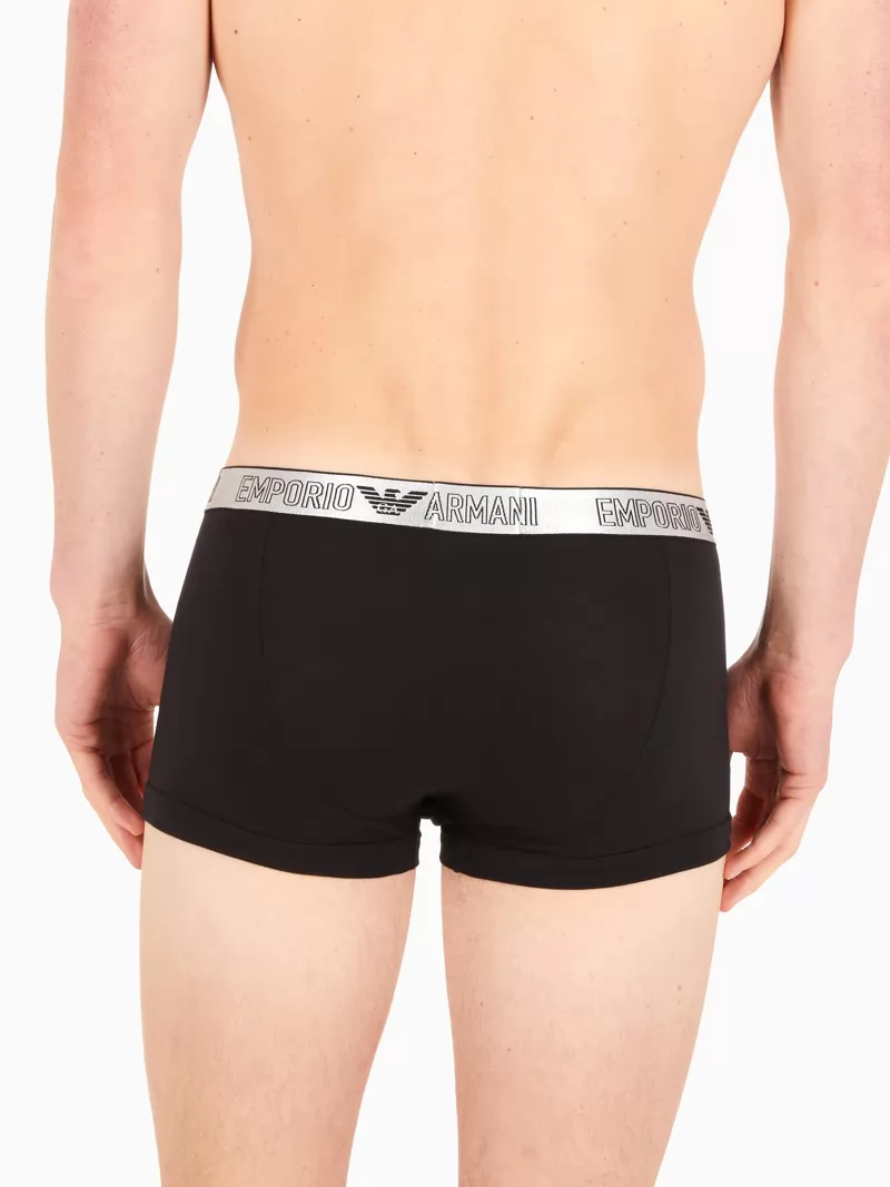 Czarny, czerwony Bokserki męskie 2PACK Emporio Armani 1112103F598 - zdjęcie 5