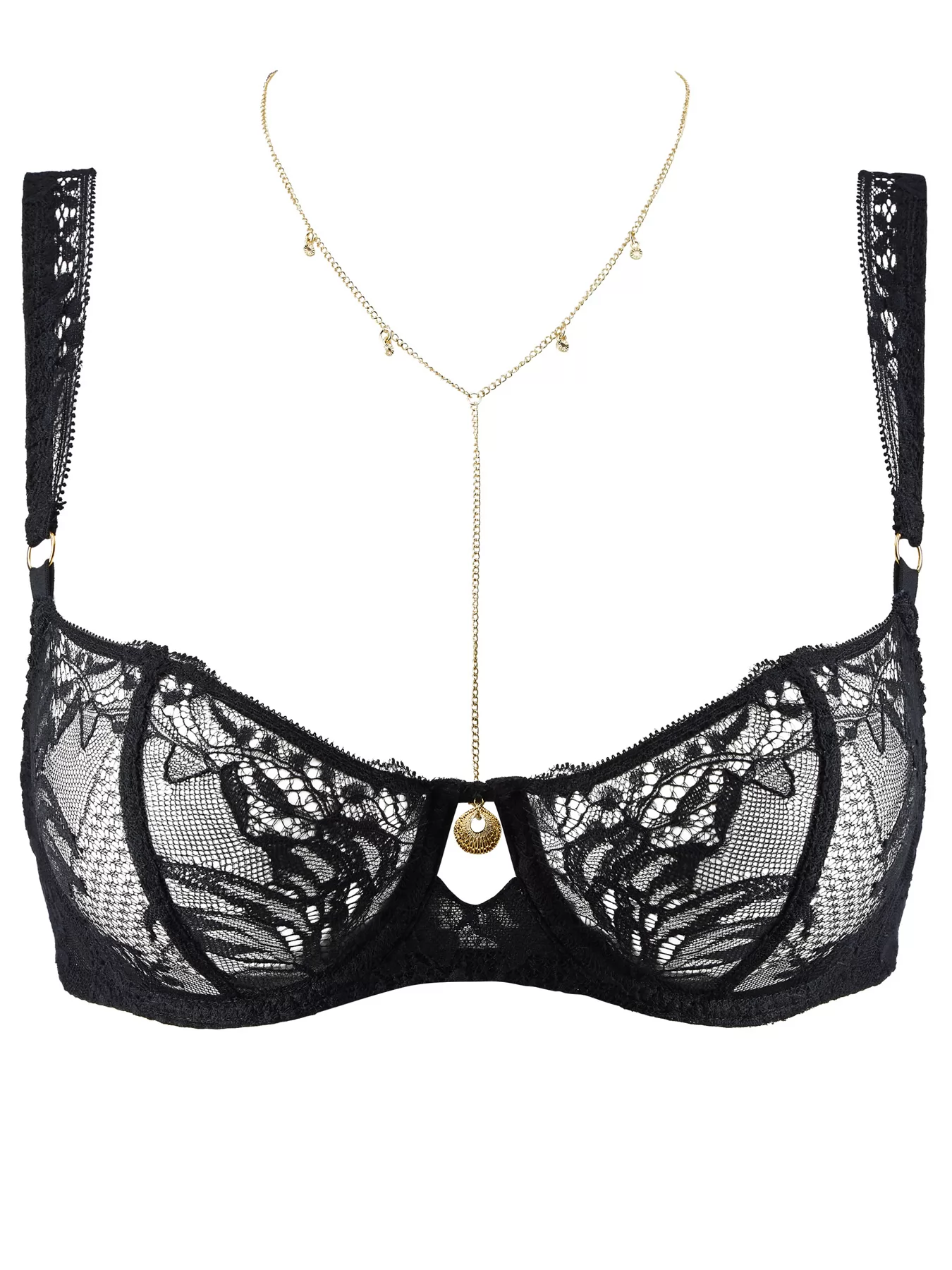 Czarny Biustonosz balkonetka Aubade Gold Pleasure 1DF14 - zdjęcie 5