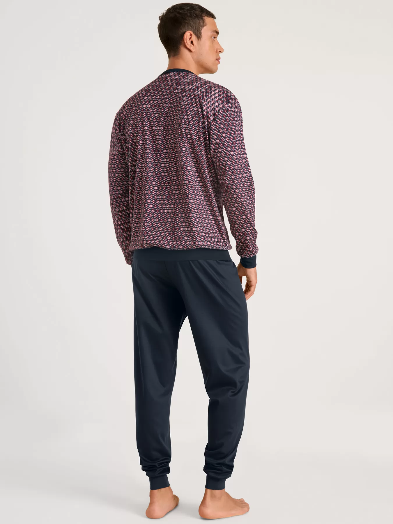 Bordowy, granatowy Piżama męska Calida Relax Selected 48261 - zdjęcie 2