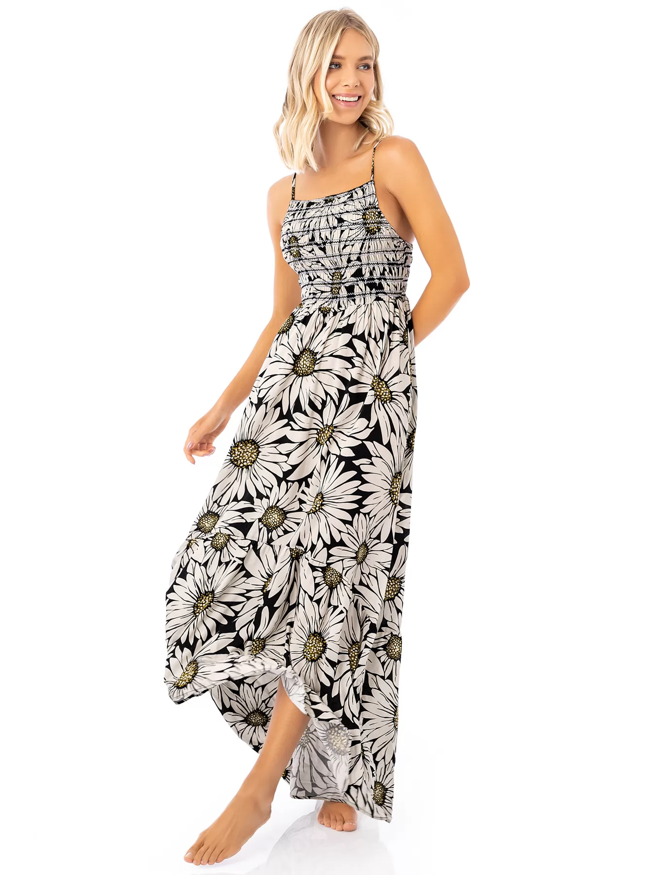 Czarno-biały, czarny Sukienka plażowa Maaji Tropical Sands PT1989CL - zdjęcie 1