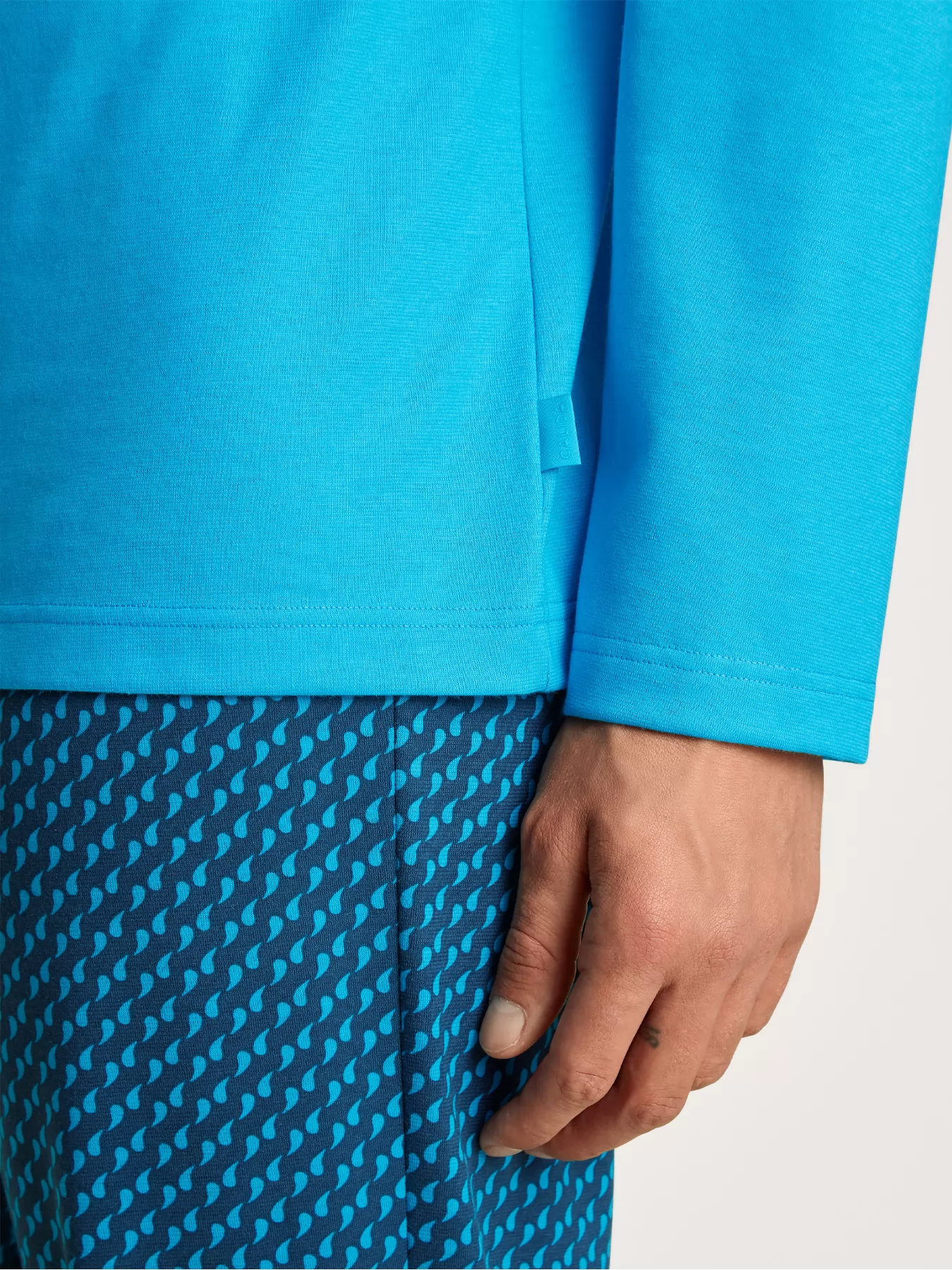 Granatowy, niebieski Piżama męska Calida Relax Imprint 47387 - zdjęcie 4