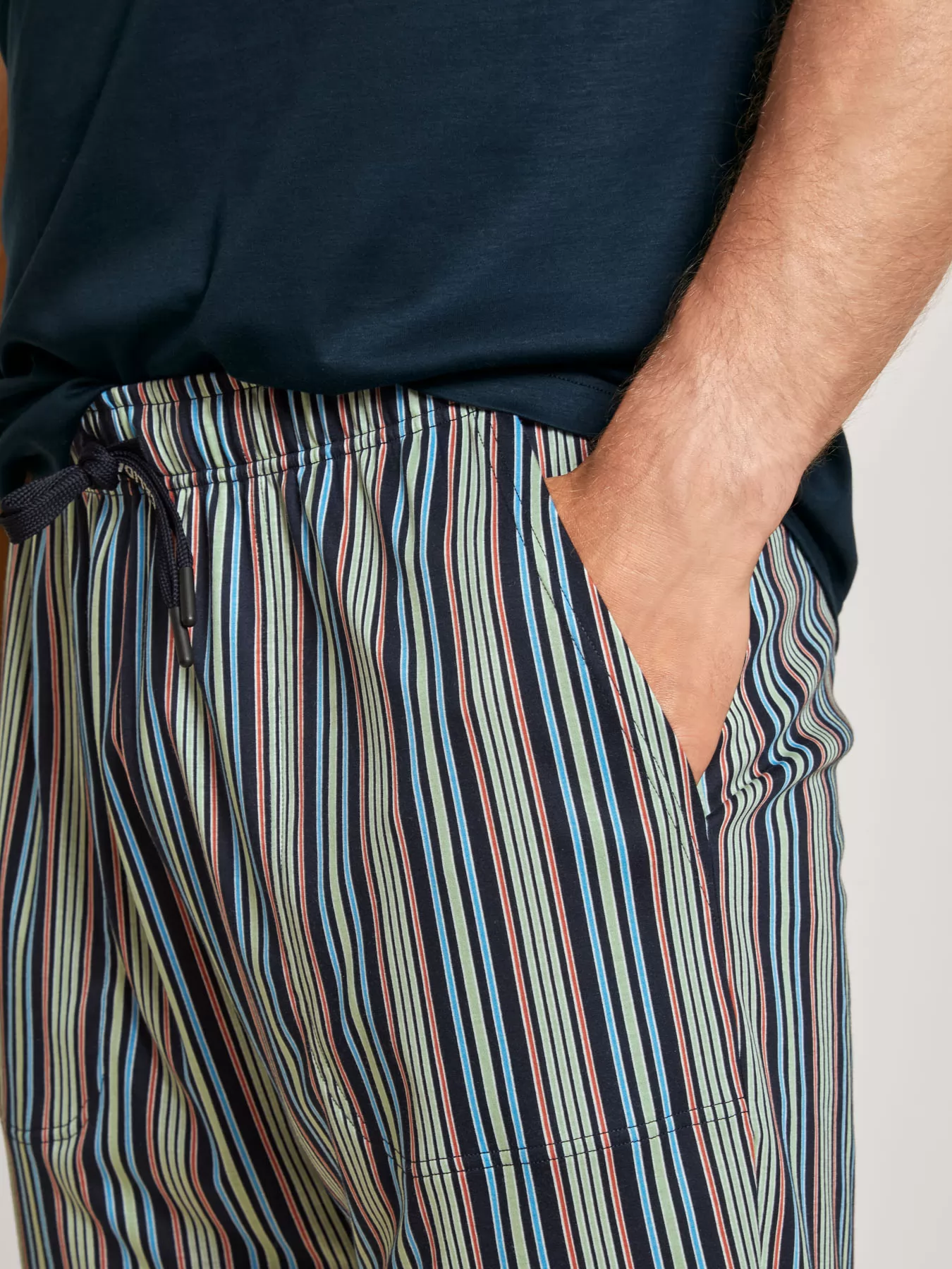 Granatowy, zielony Piżama męska Calida Relax Superlight 42089 - zdjęcie 4