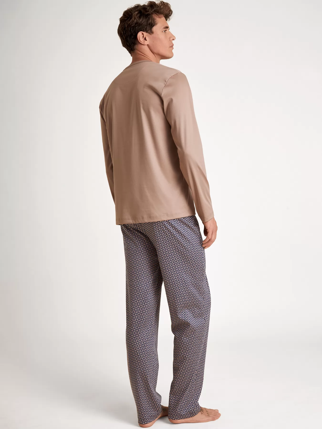 Brązowy Piżama męska Calida Relax Selected 45180 - zdjęcie 2