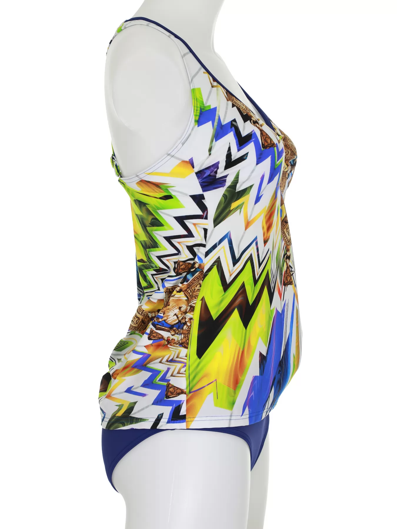 Granatowy, niebieski, wielobarwny, zielony Tankini Sunflair 28009 - zdjęcie 5