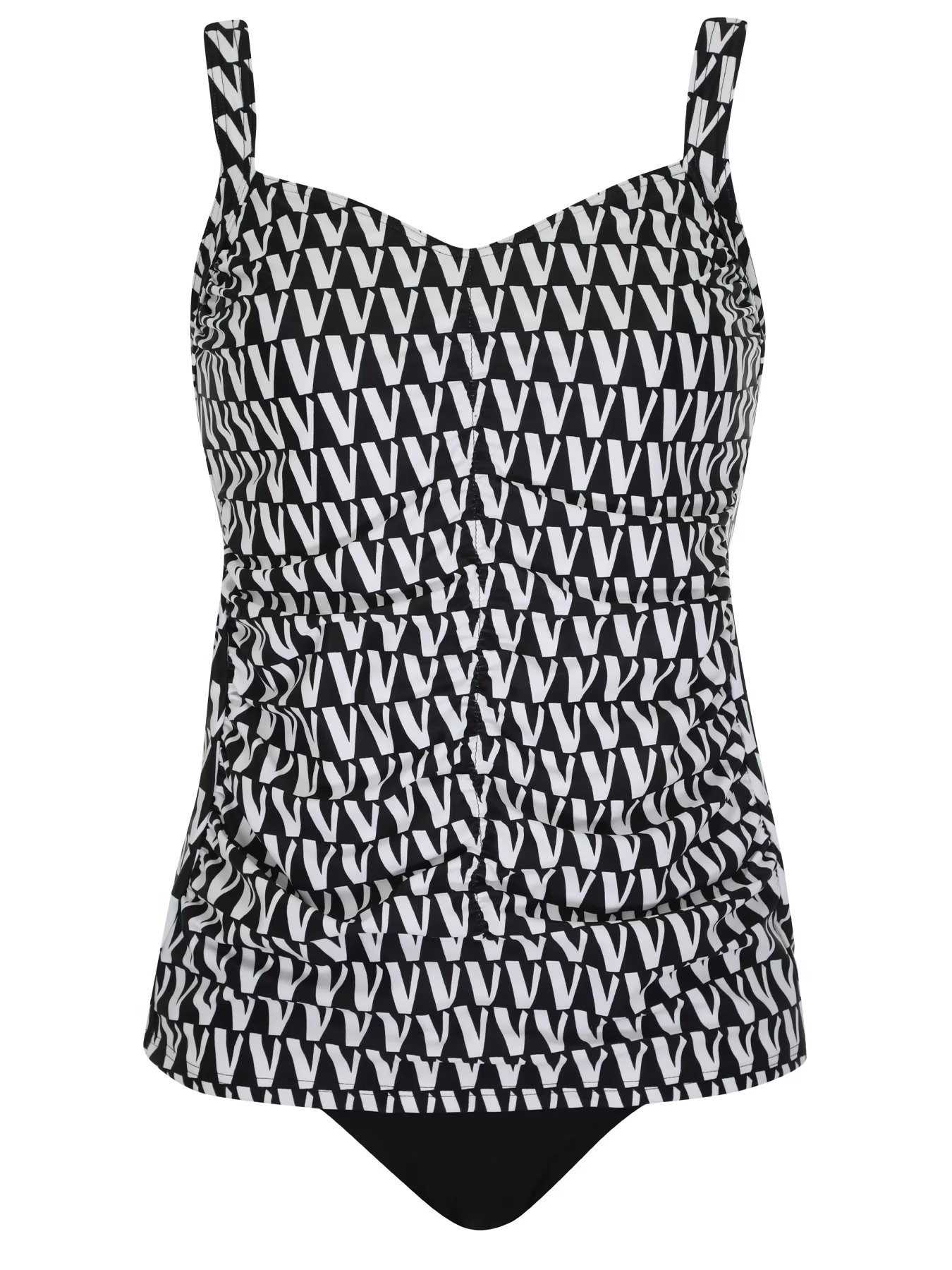 Czarno-biały, czarny Tankini Sunflair 28020 - zdjęcie 1