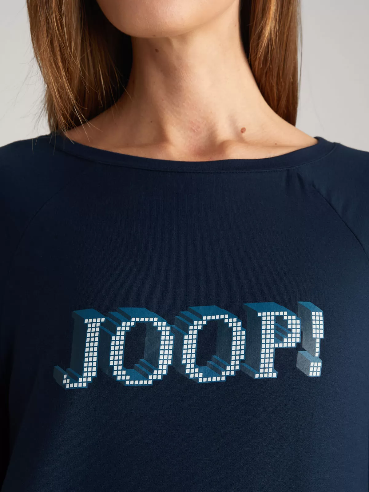 Granatowy Koszulka damska JOOP! 642174 - zdjęcie 3