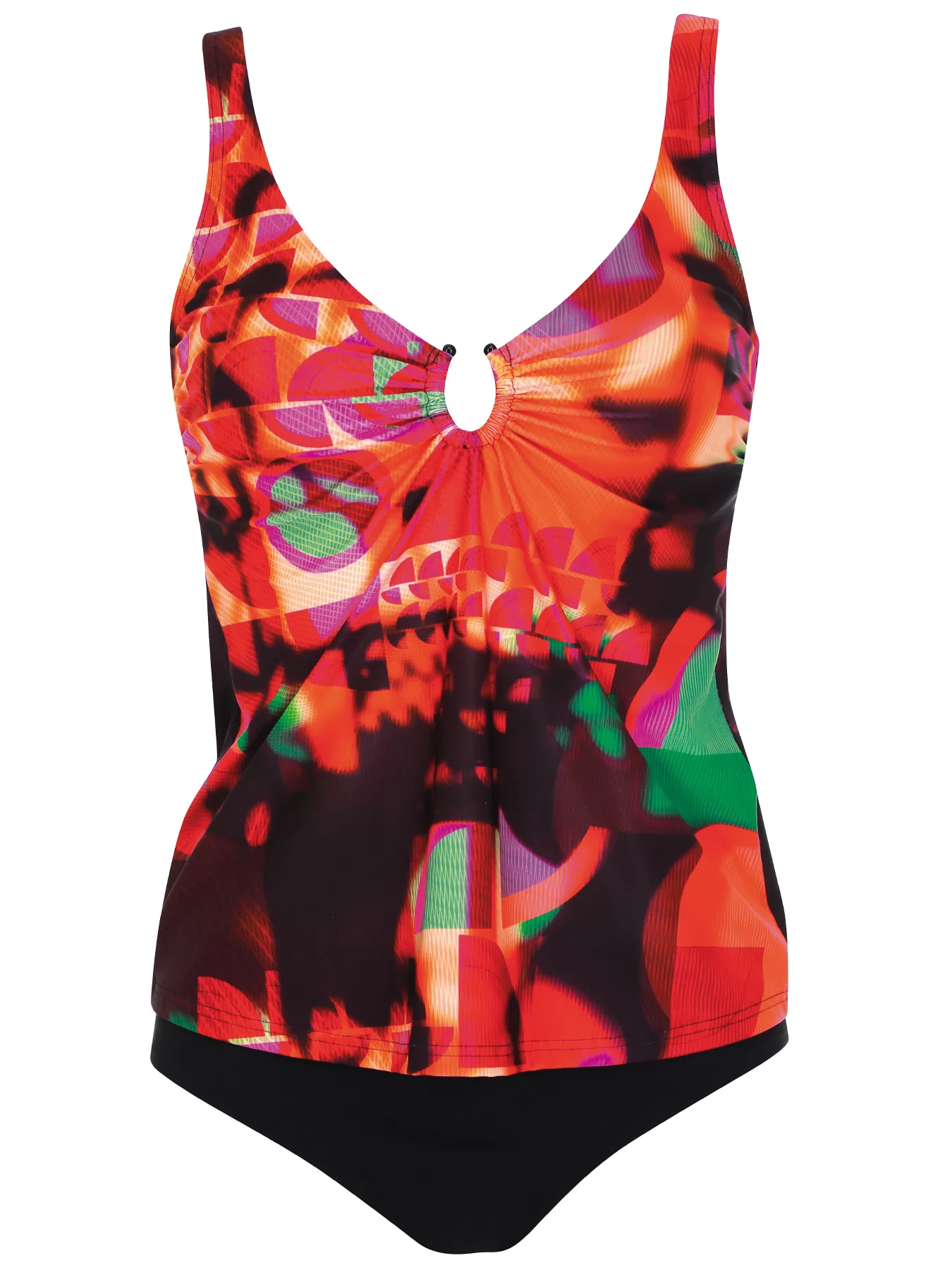 Czarny, czerwony, wielobarwny Tankini Sunflair 28015 - zdjęcie 1