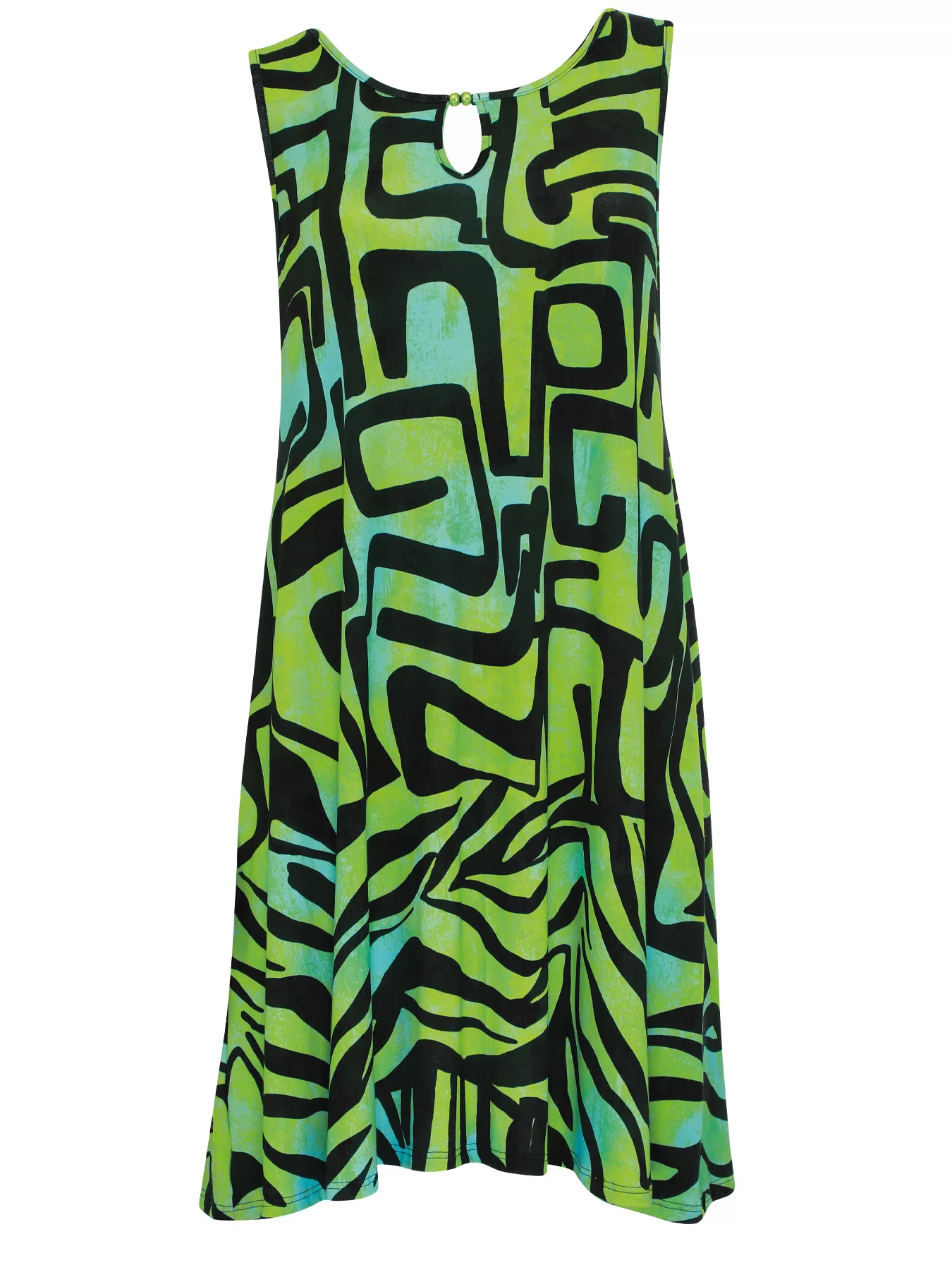 Czarny, wielobarwny, zielony Sukienka plażowa Sunflair 23305 - zdjęcie 1