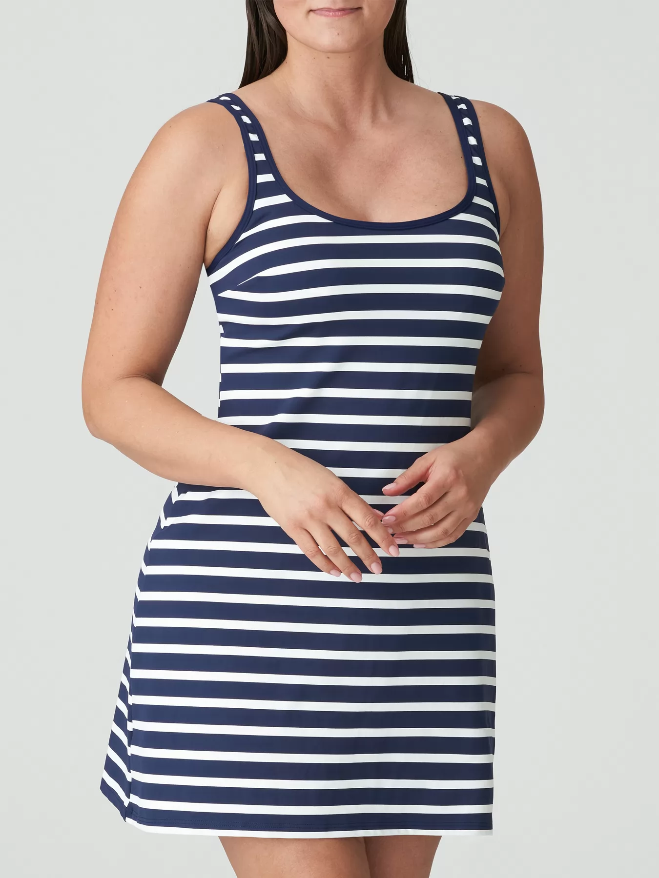 Biały, granatowy Sukienka plażowa PrimaDonna Nayarit 4011580 - zdjęcie 1