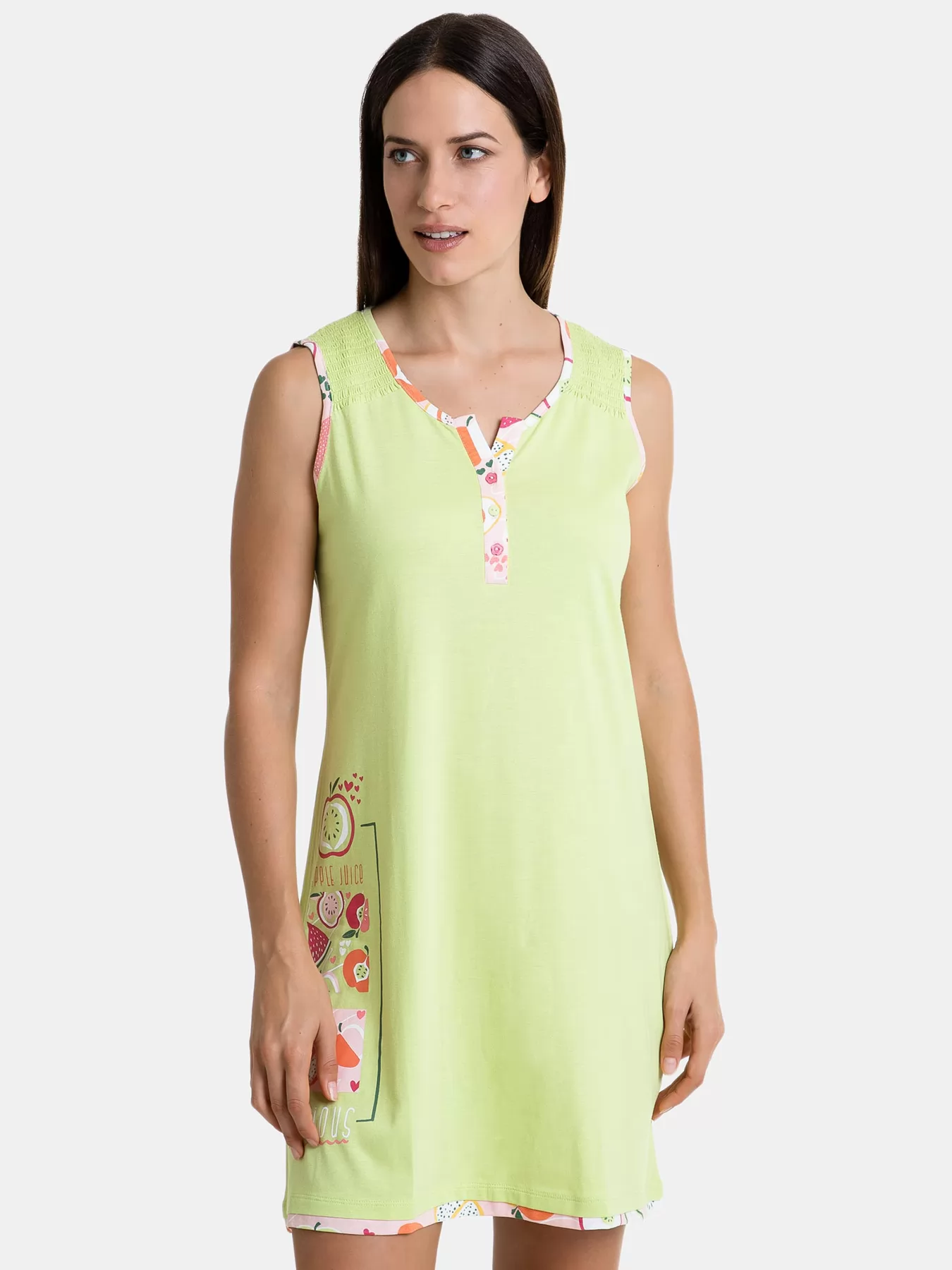 Pudrowy róż, różowy, zielony Koszula nocna Massana 247210 - zdjęcie 1