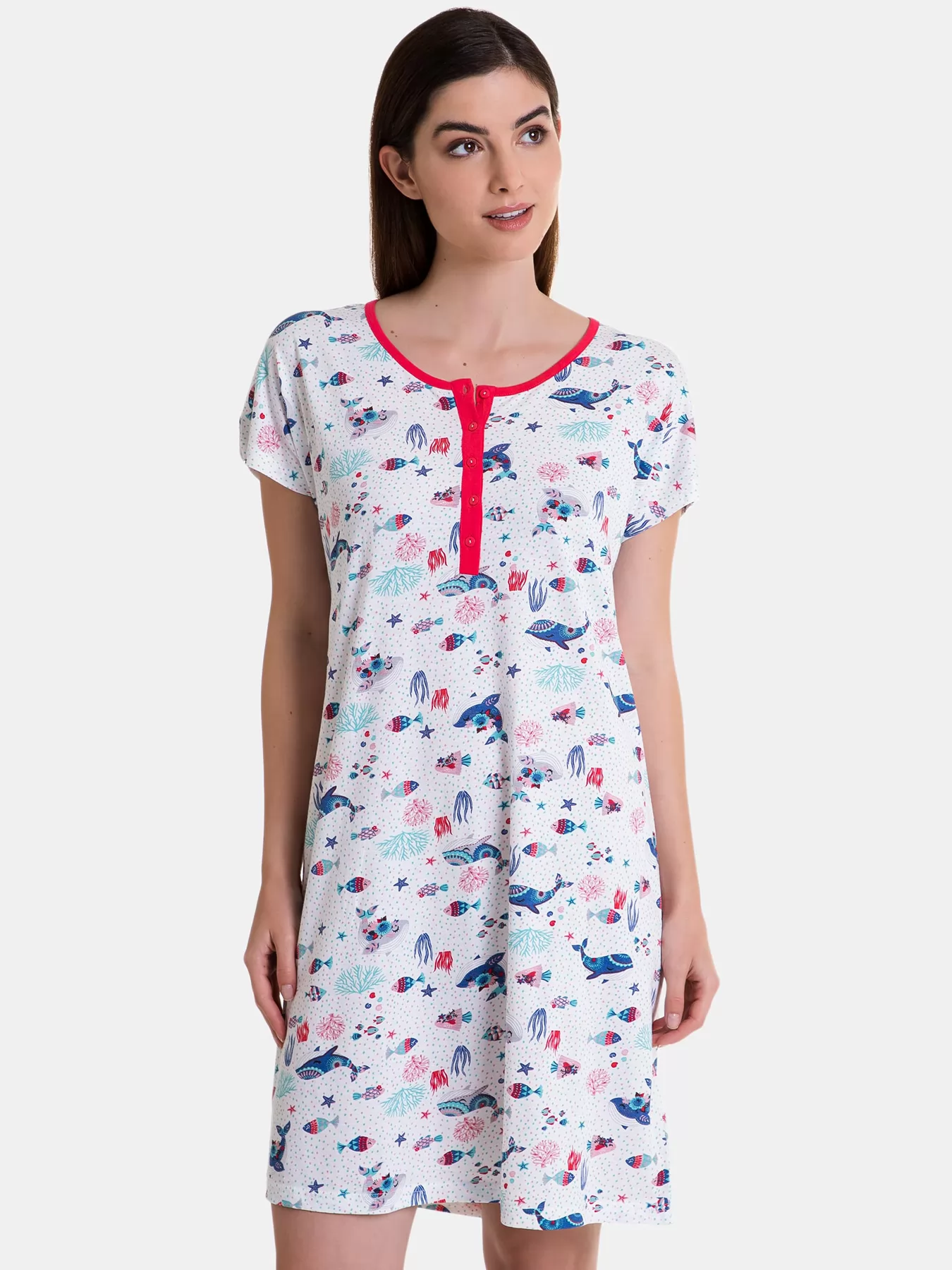 Biały, czerwony, niebieski Koszula nocna Massana 247204 - zdjęcie 1