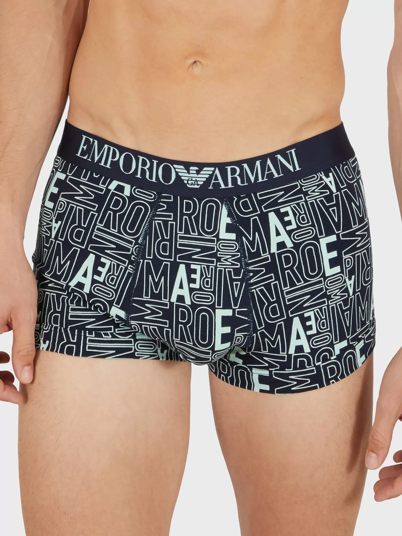 Granatowy, niebieski Bokserki męskie Emporio Armani 1113894R506 - zdjęcie 1
