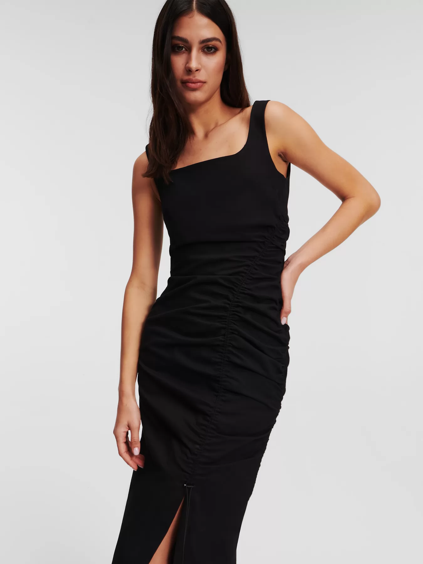 Czarny Sukienka damska Karl Lagerfeld 241W1303 - zdjęcie 3