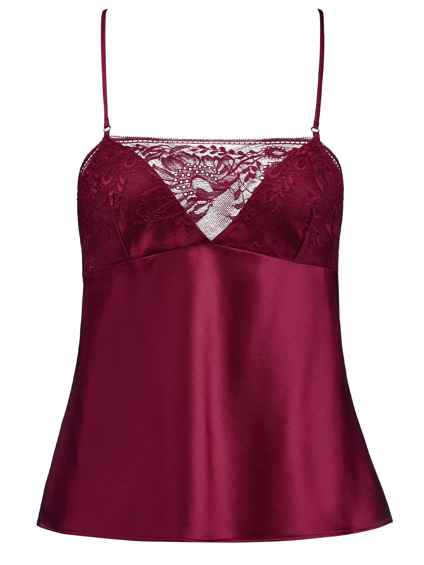 Bordowy, czerwony Jedwabna koszulka Aubade Midnight Whisper 2S38 - zdjęcie 5