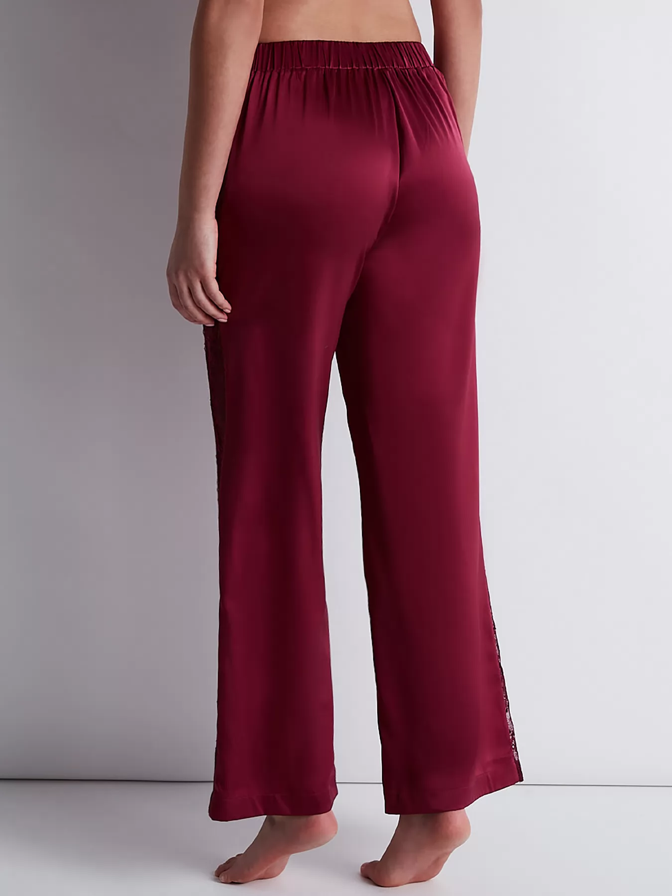 Bordowy, czerwony Jedwabne spodnie Aubade Midnight Whisper 2S60 - zdjęcie 2