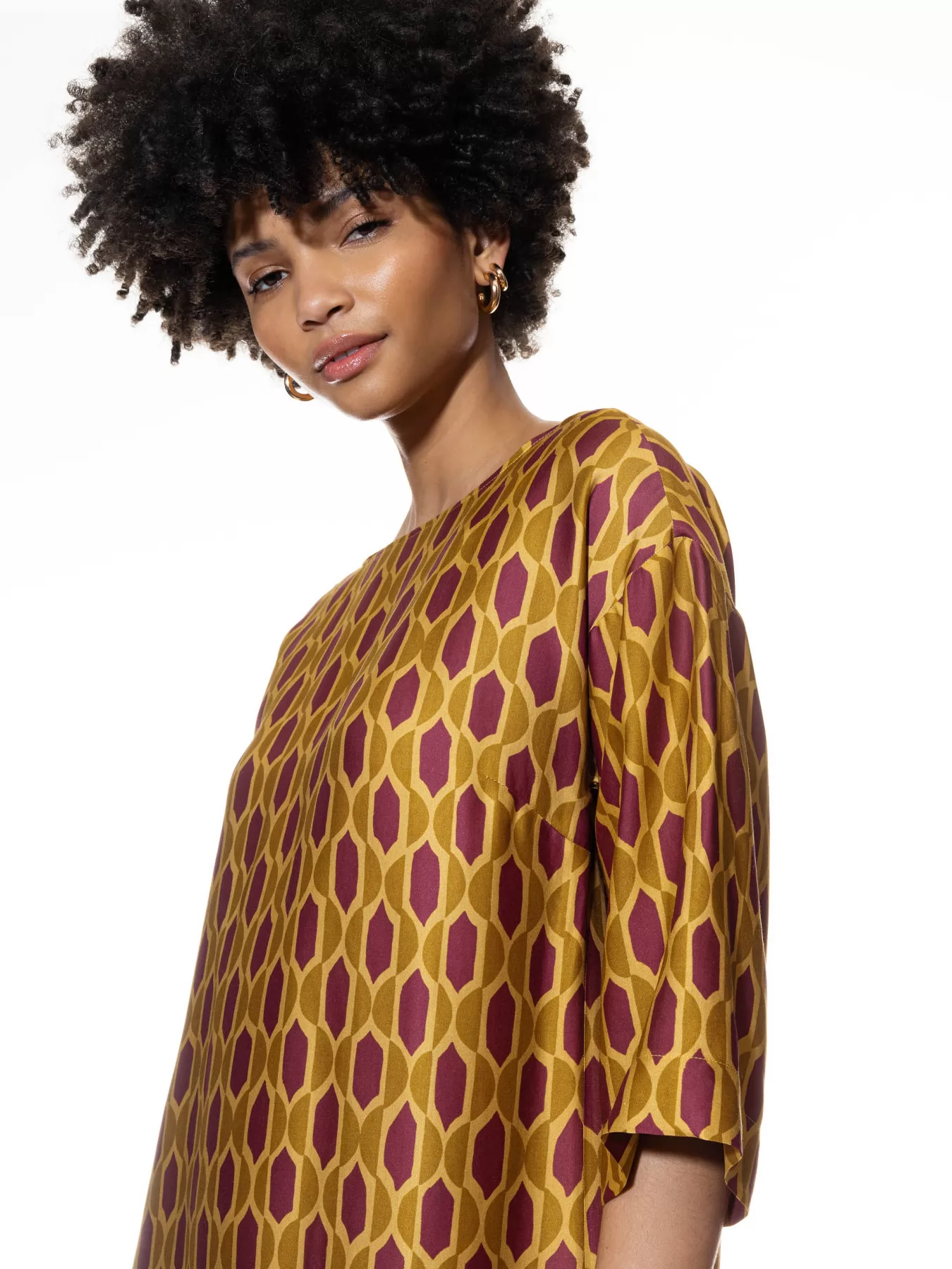 Fioletowy, złoty Koszula nocna mey Oriental Flow 1230028 - zdjęcie 3