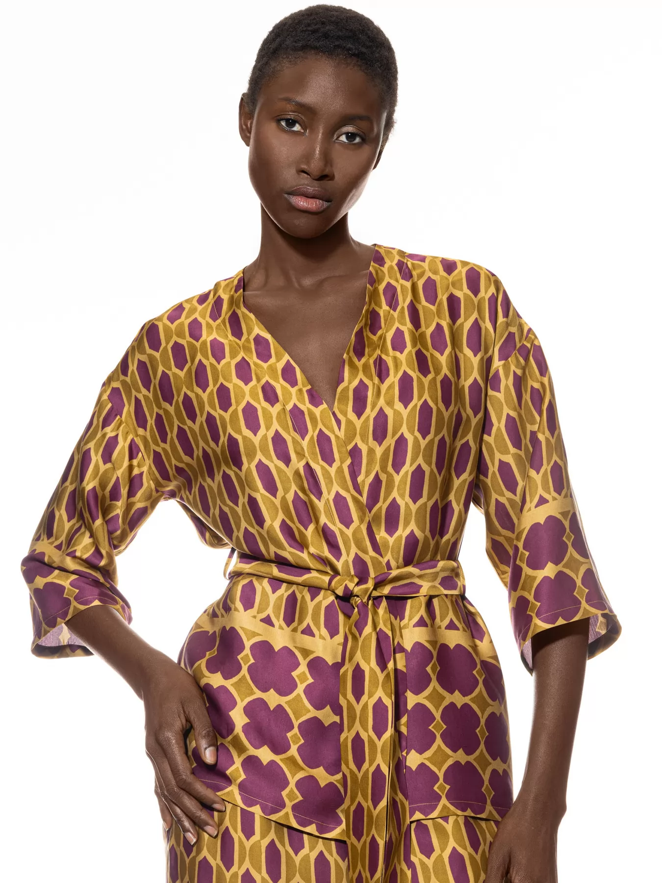 Fioletowy, złoty Kimono damskie mey Oriental Flow 1210020 - zdjęcie 1