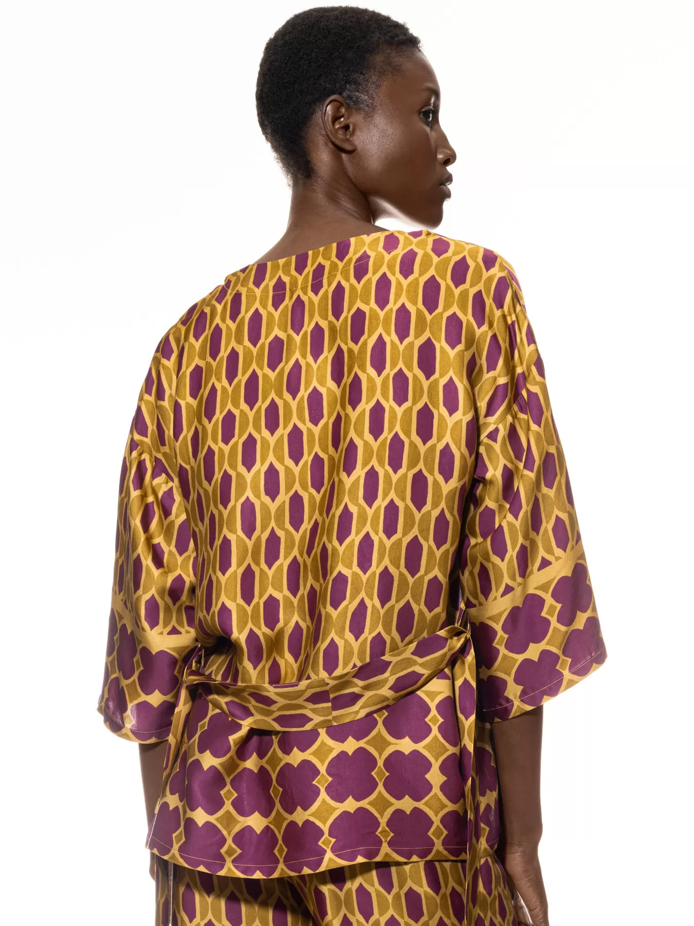 Fioletowy, złoty Kimono damskie mey Oriental Flow 1210020 - zdjęcie 2