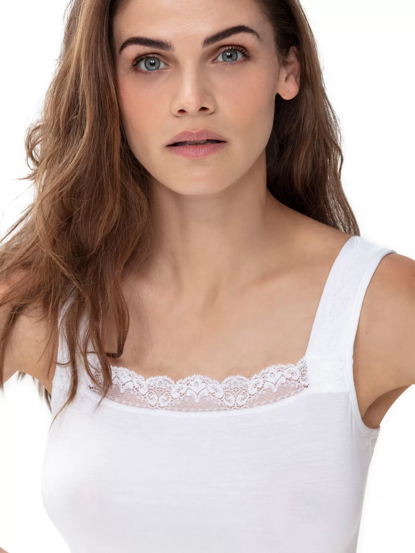 Biały Koszulka damska mey Luise 45112 - zdjęcie 1