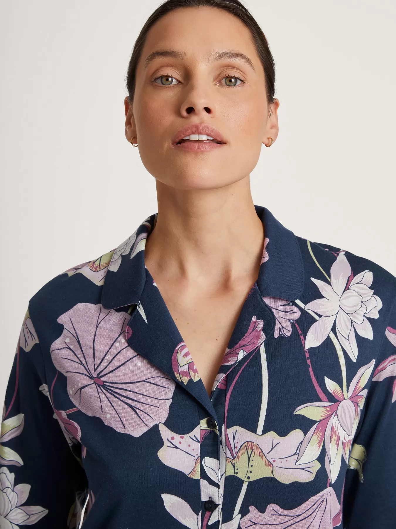 Fioletowy, granatowy, wielobarwny Koszula nocna Calida Favourites Glow 33035 - zdjęcie 4