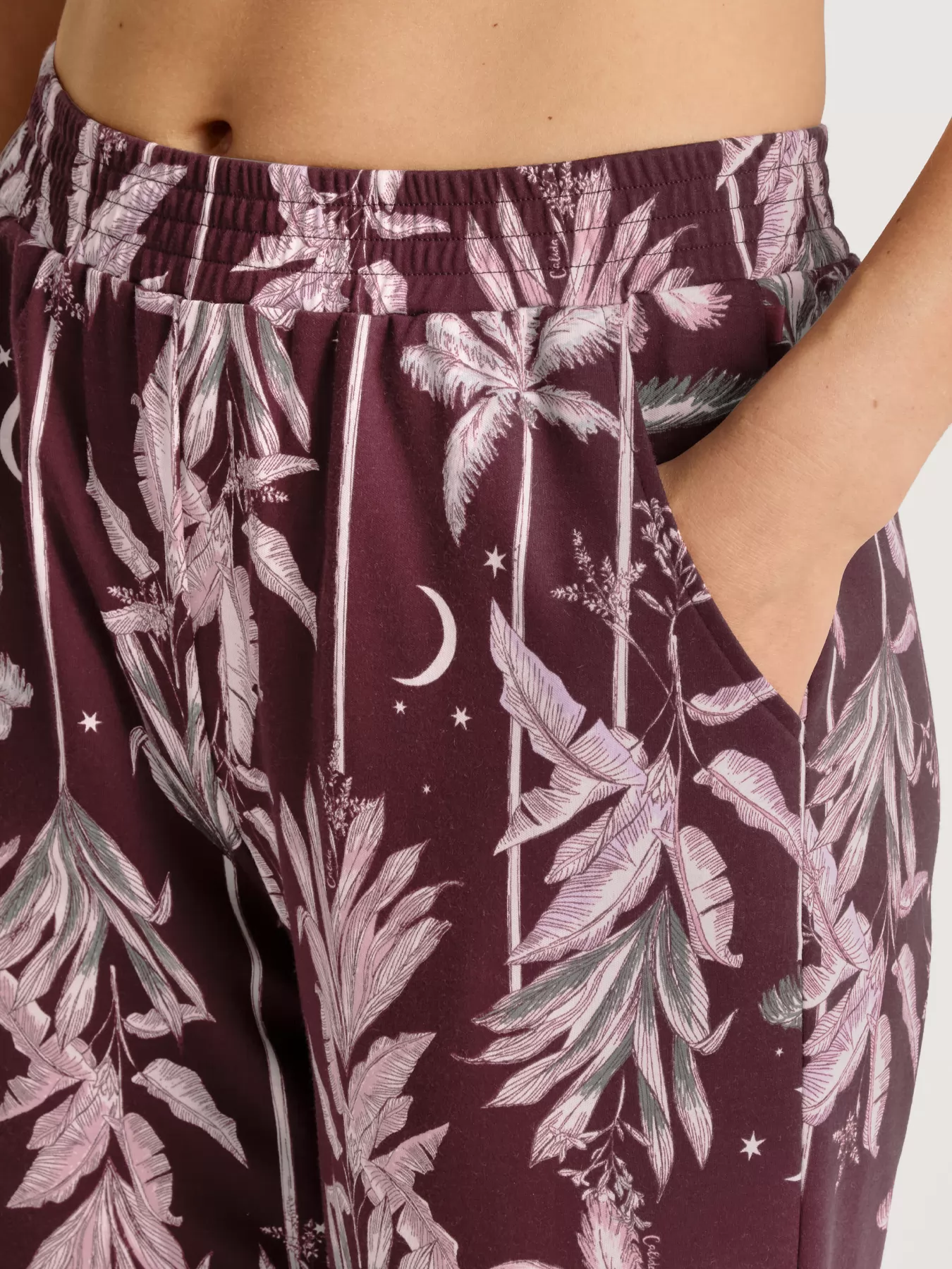 Bordowy, wielobarwny Spodnie damskie Calida Favourites Ground 29471 - zdjęcie 3