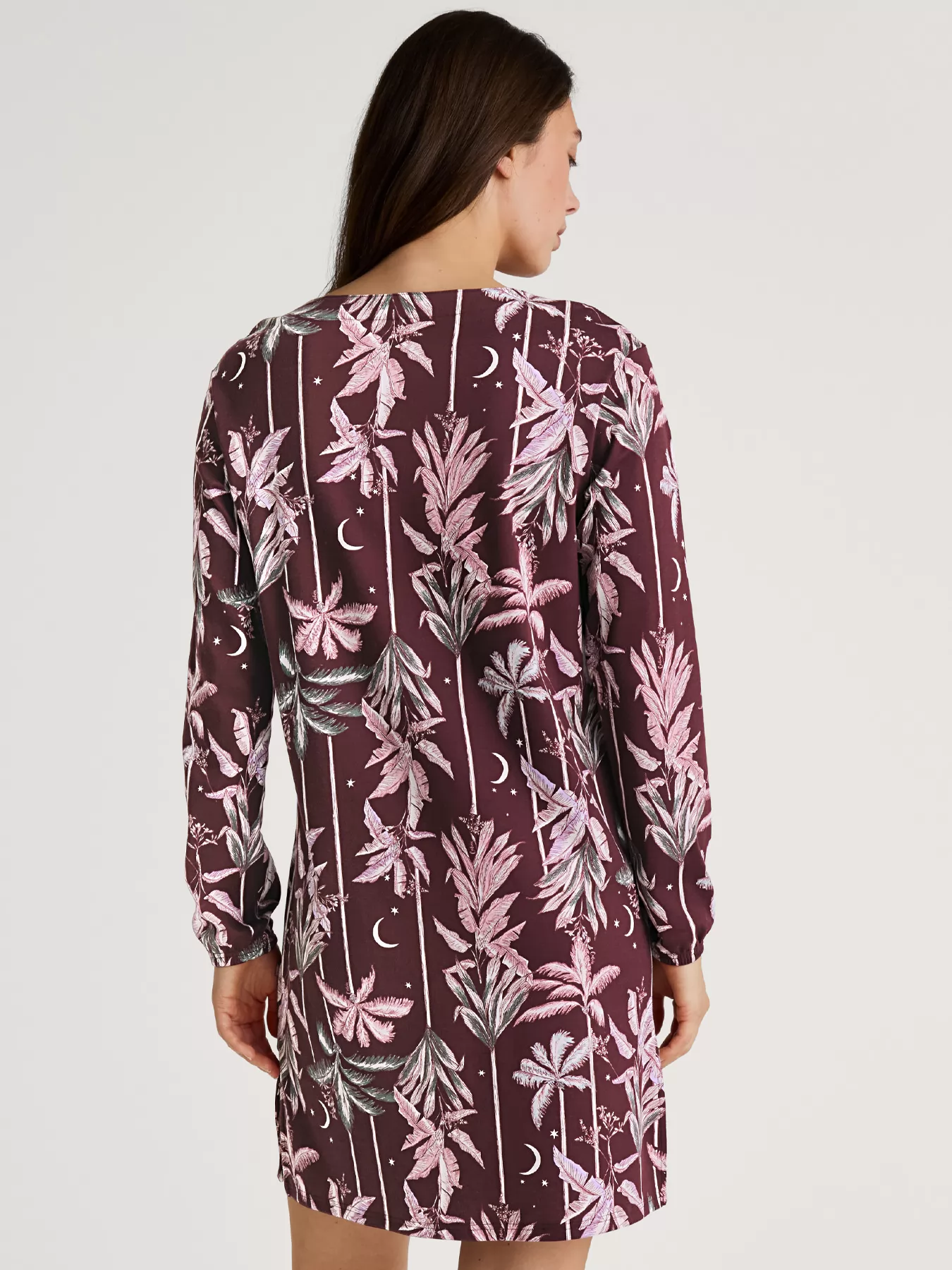 Bordowy, wielobarwny Koszula nocna Calida Favourites Ground 31891 - zdjęcie 2