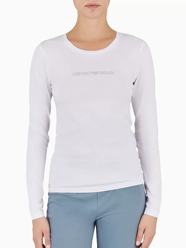 Biały Koszulka damska Emporio Armani 1632294F223 - zdjęcie 1