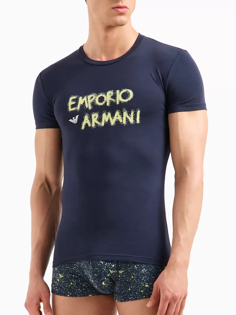Granatowy, wielobarwny Zestaw męski Emporio Armani 1116044F596 - zdjęcie 1