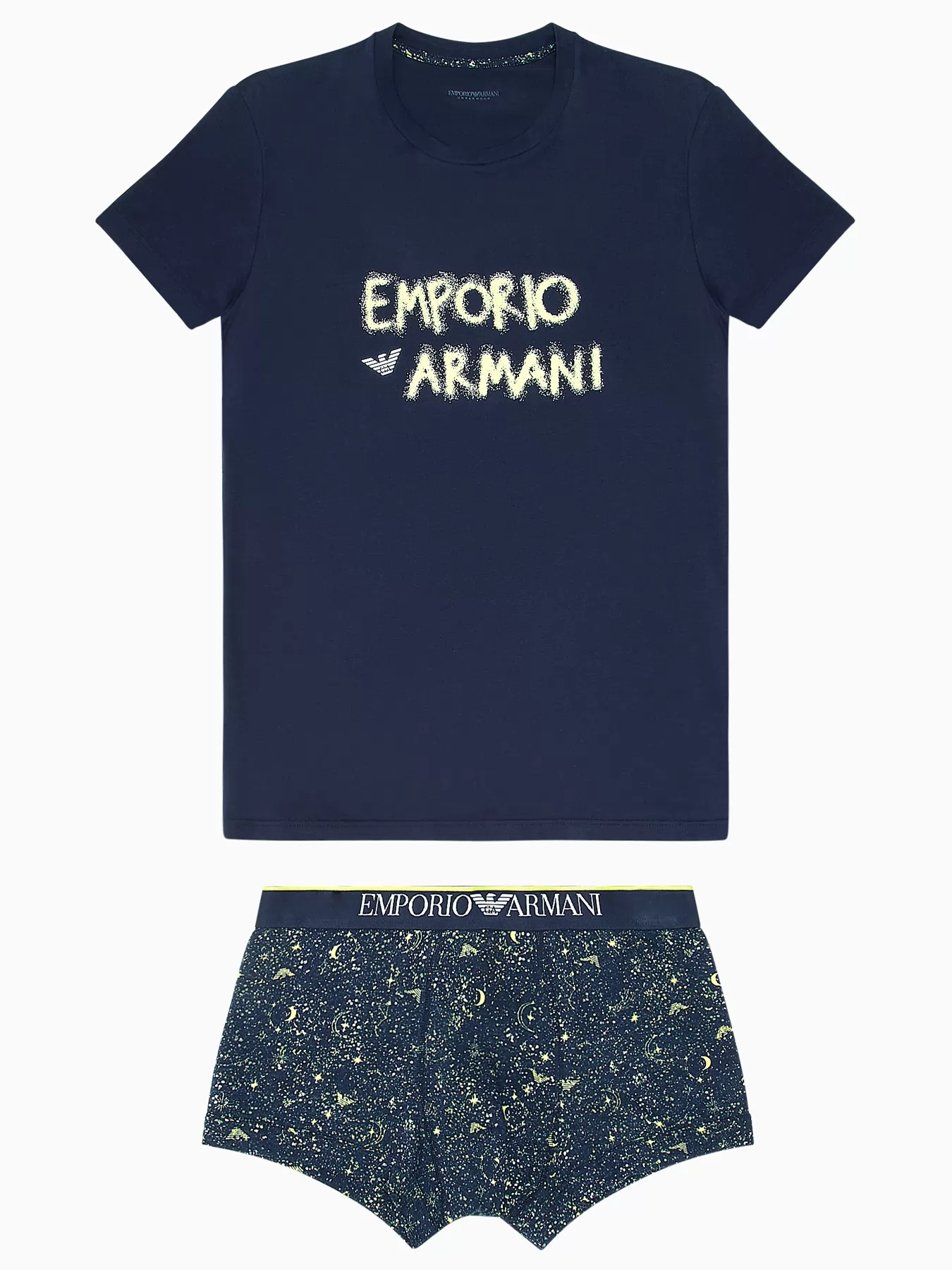 Granatowy, wielobarwny Zestaw męski Emporio Armani 1116044F596 - zdjęcie 3