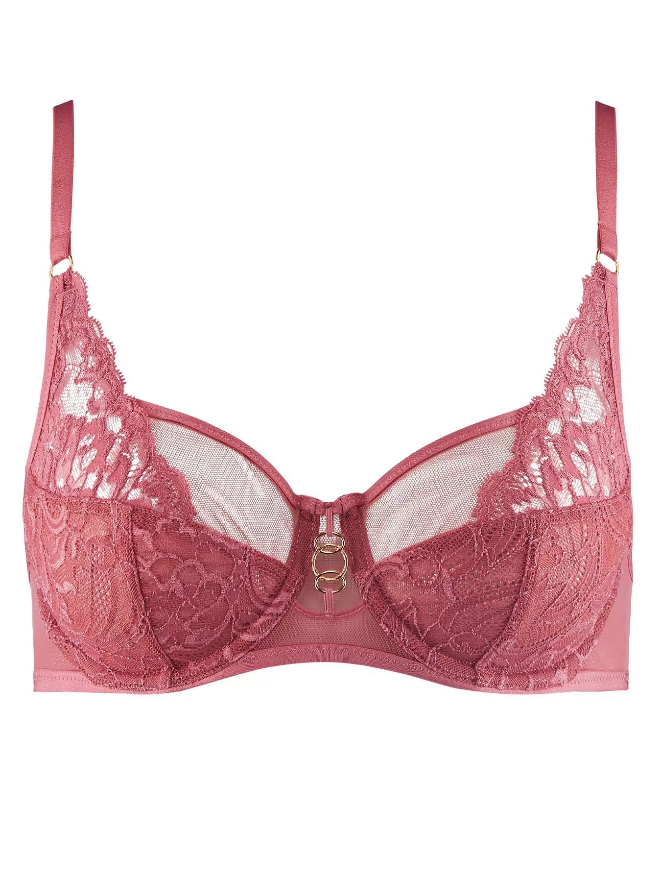 Różowy Biustonosz Aubade Feeling Myself 3AN13 - zdjęcie 4