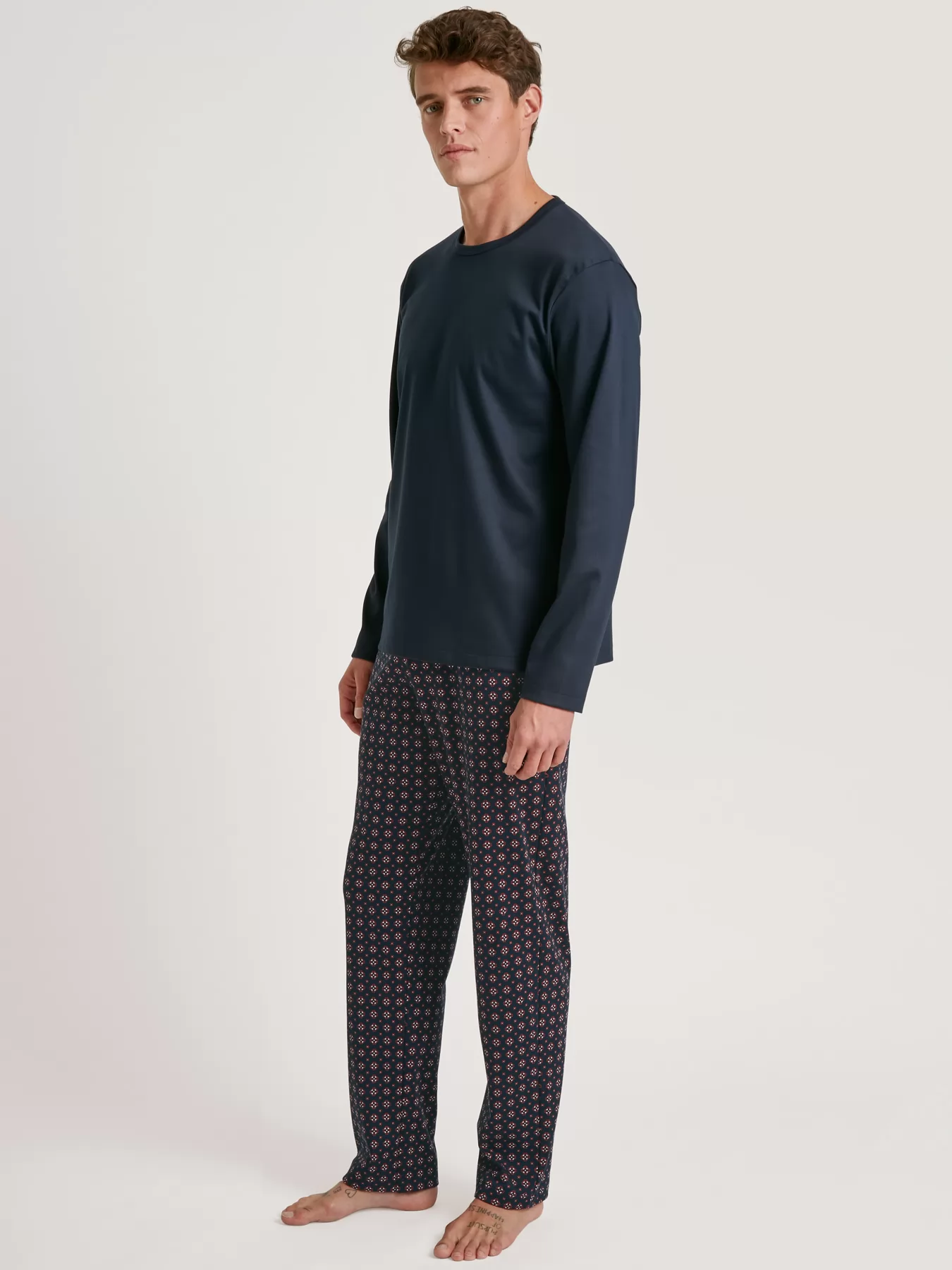 Granatowy, wielobarwny Piżama męska Calida Relax Comfy 45282 - zdjęcie 1