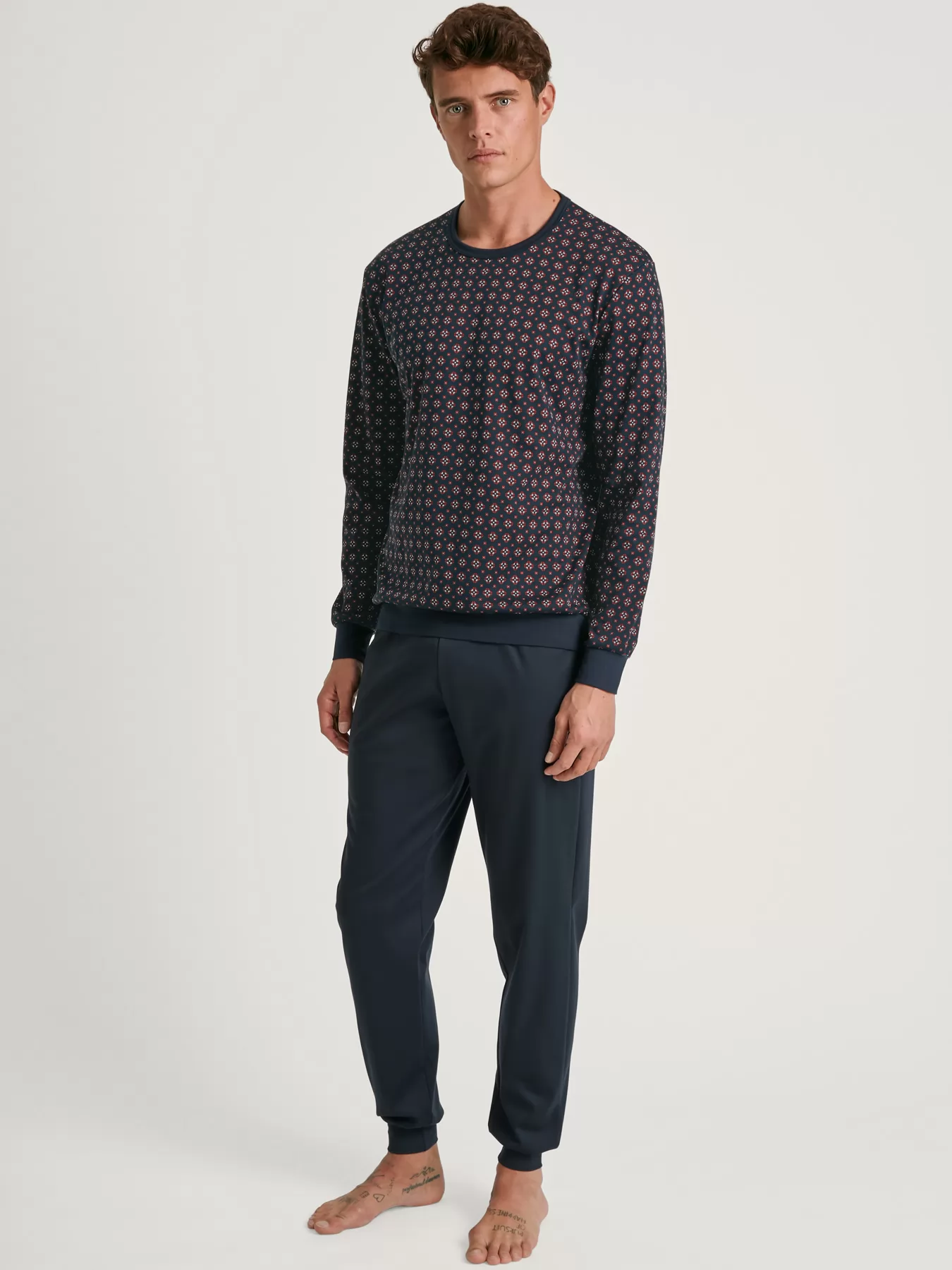 Granatowy, wielobarwny Piżama męska Calida Relax Comfy 45482 - zdjęcie 1