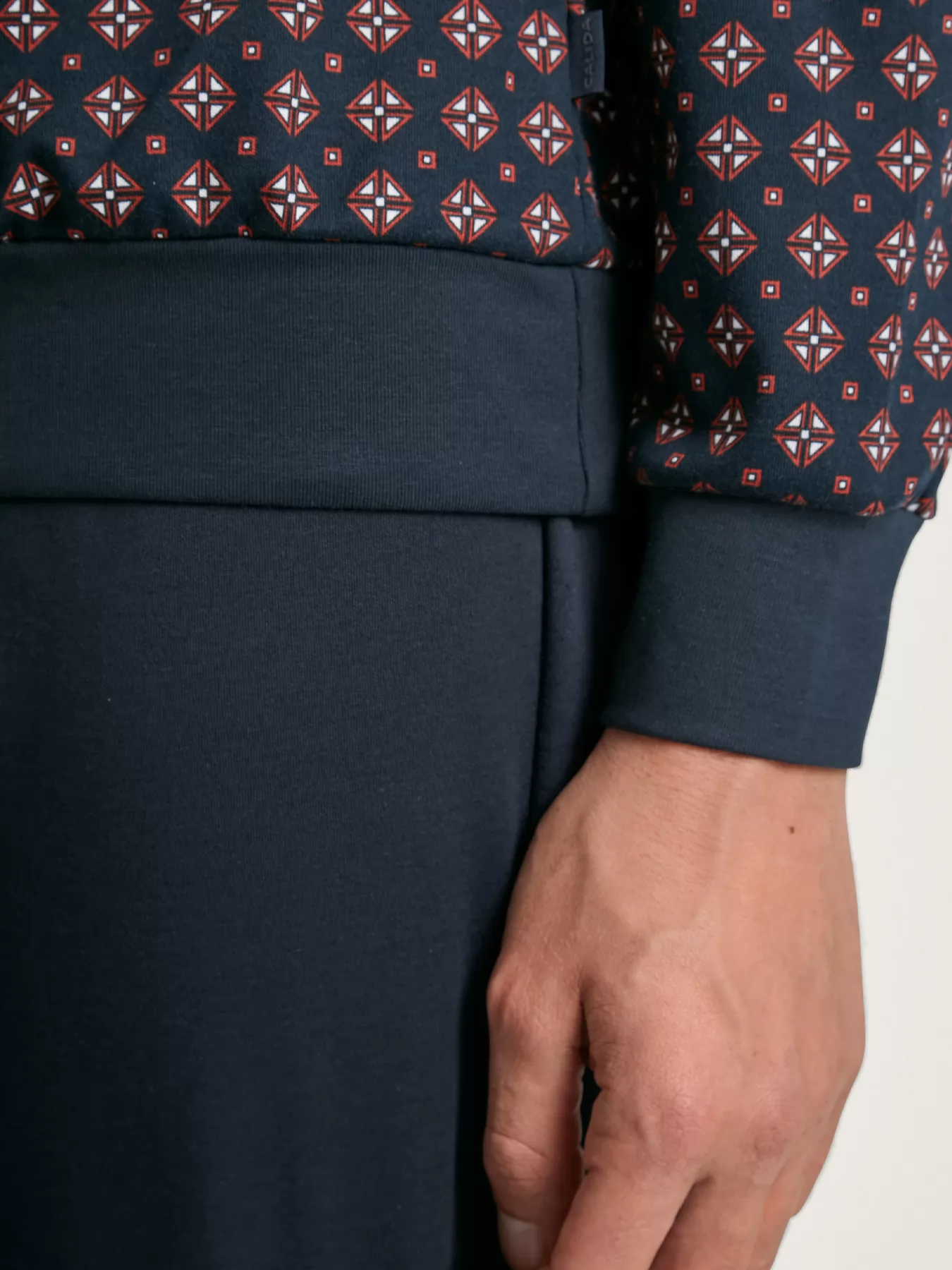 Granatowy, wielobarwny Piżama męska Calida Relax Comfy 45482 - zdjęcie 3