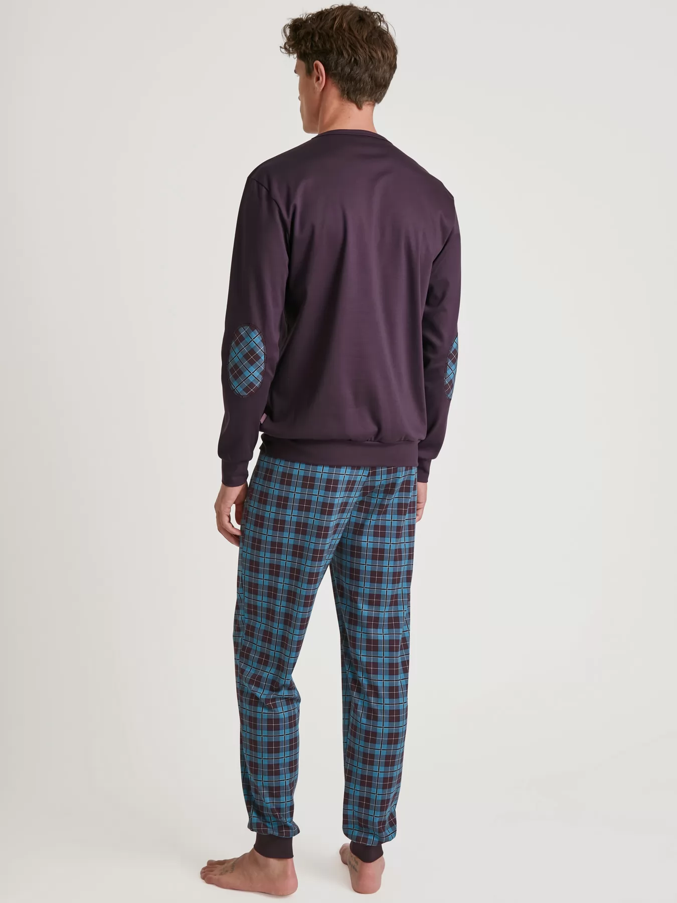 Fioletowy, niebieski, wielobarwny Piżama męska Calida Relax Comfy 45682 - zdjęcie 2