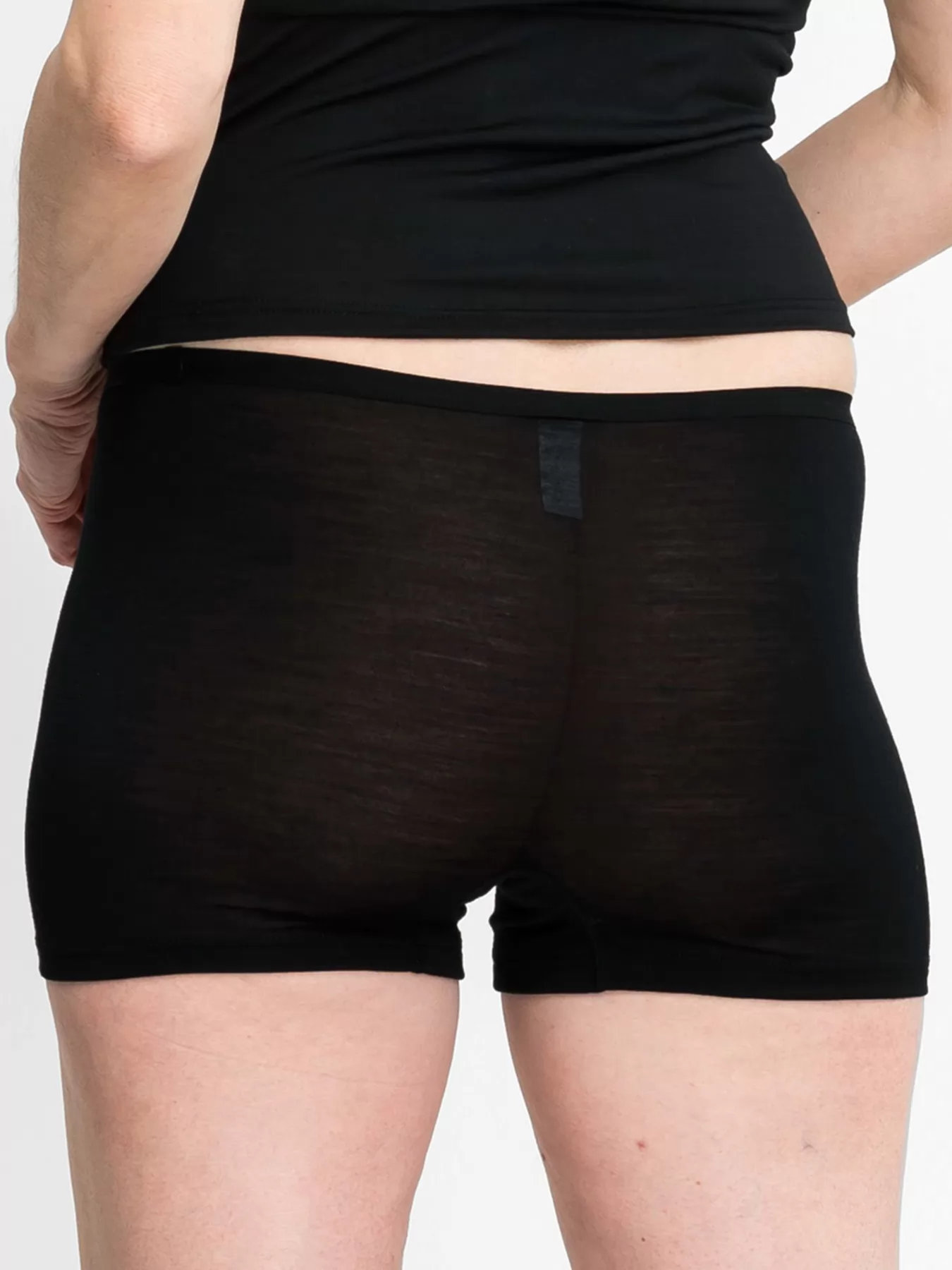 Czarny Figi bokserki Sylvia Speidel Sanja Wool Tencel 50344 - zdjęcie 2