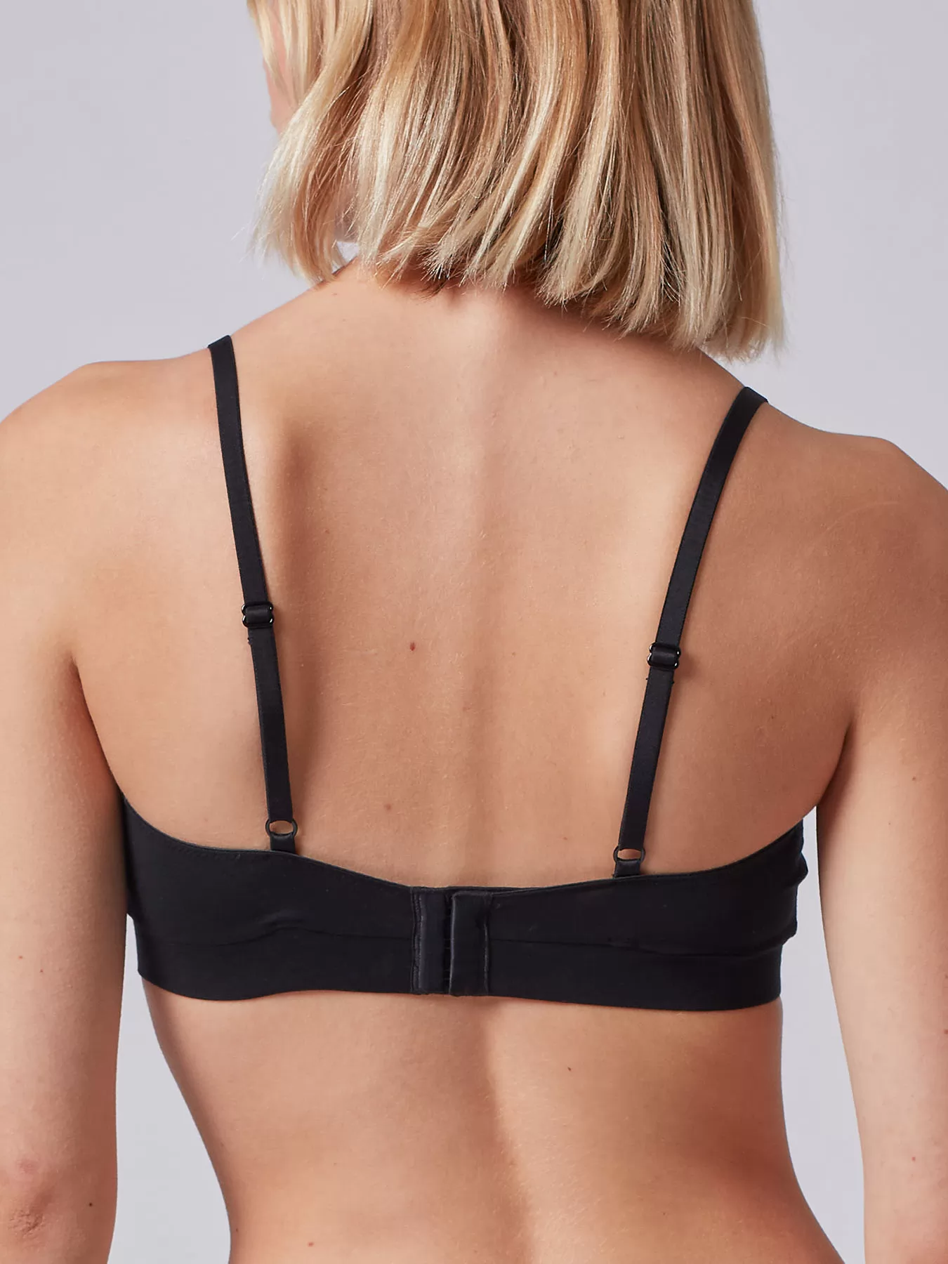 Czarny Biustonosz bez fiszbin Skiny Cotton Essentials 080478 - zdjęcie 2