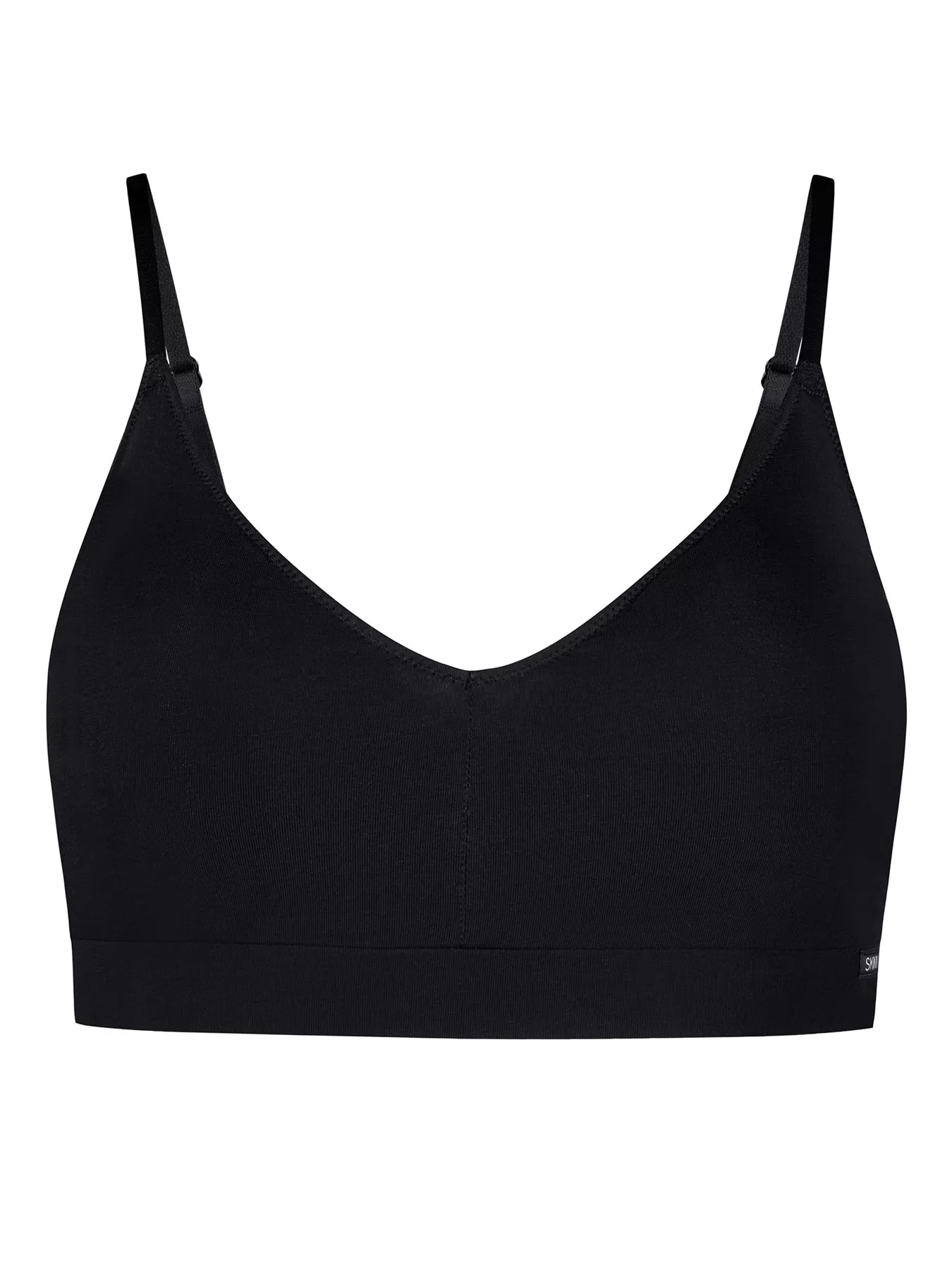 Czarny Biustonosz bez fiszbin Skiny Cotton Essentials 080478 - zdjęcie 4