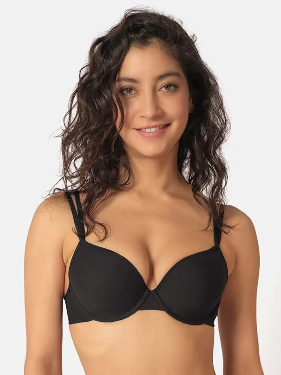 Czarny Biustonosz usztywniany Skiny Cotton Essentials 082415 - zdjęcie 1