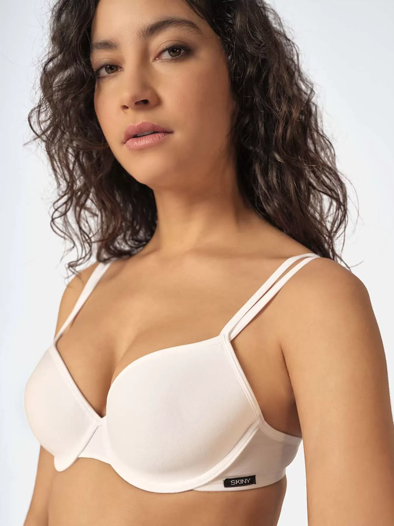 Biały Biustonosz usztywniany Skiny Cotton Essentials 082415 - zdjęcie 3