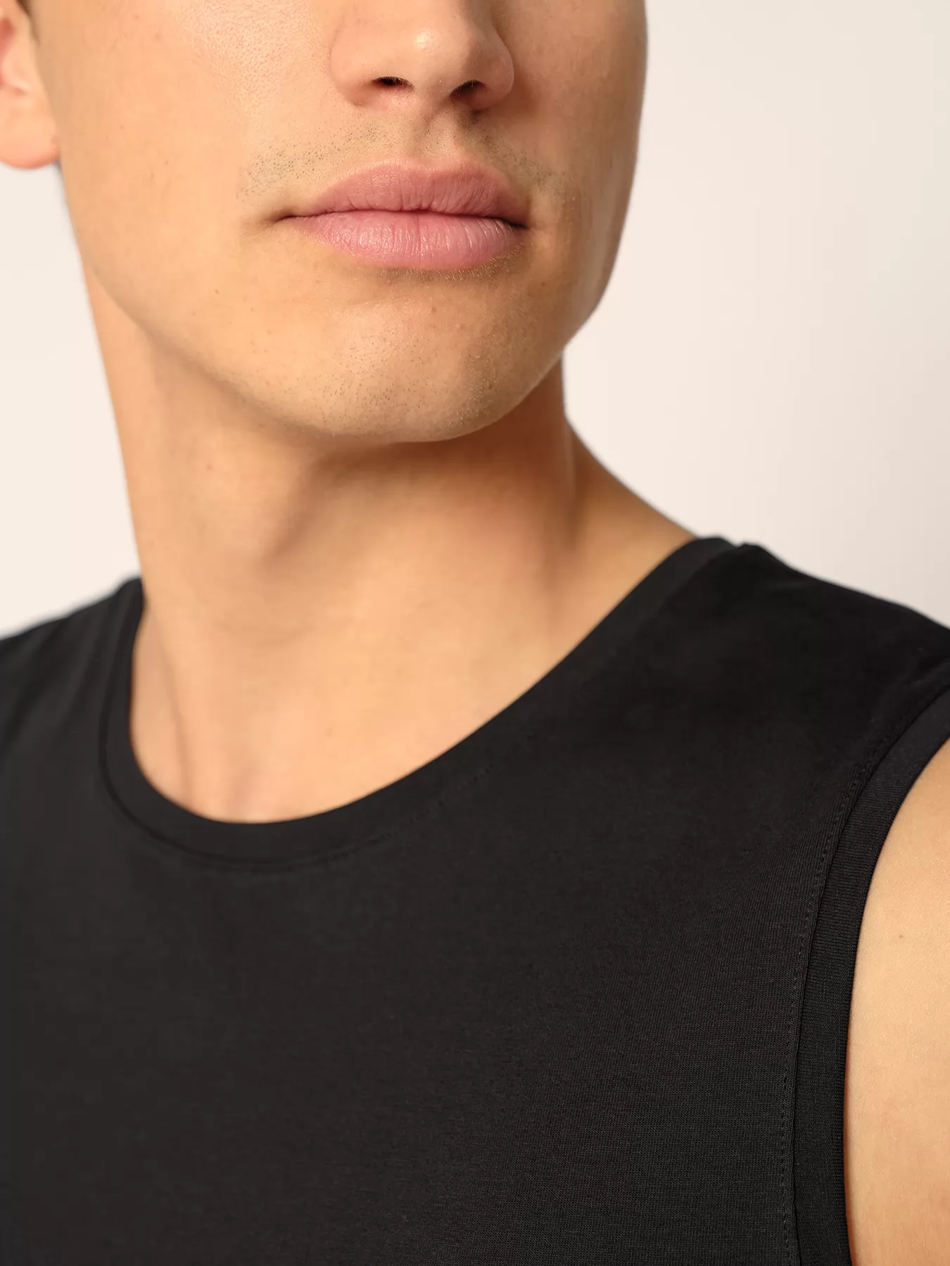 Czarny Koszulka męska Skiny Cotton Fresh 080982 - zdjęcie 3