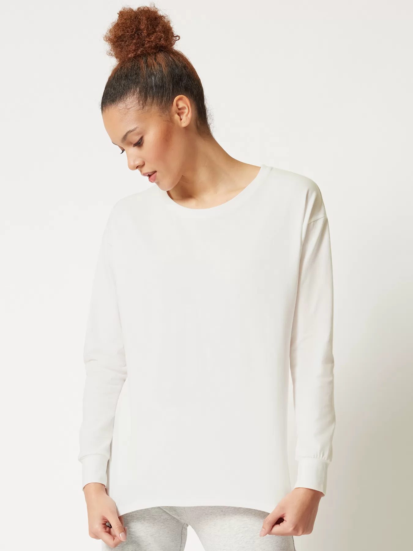 Kremowy Koszulka damska Skiny Every Night in Mix&Match 080775 - zdjęcie 1