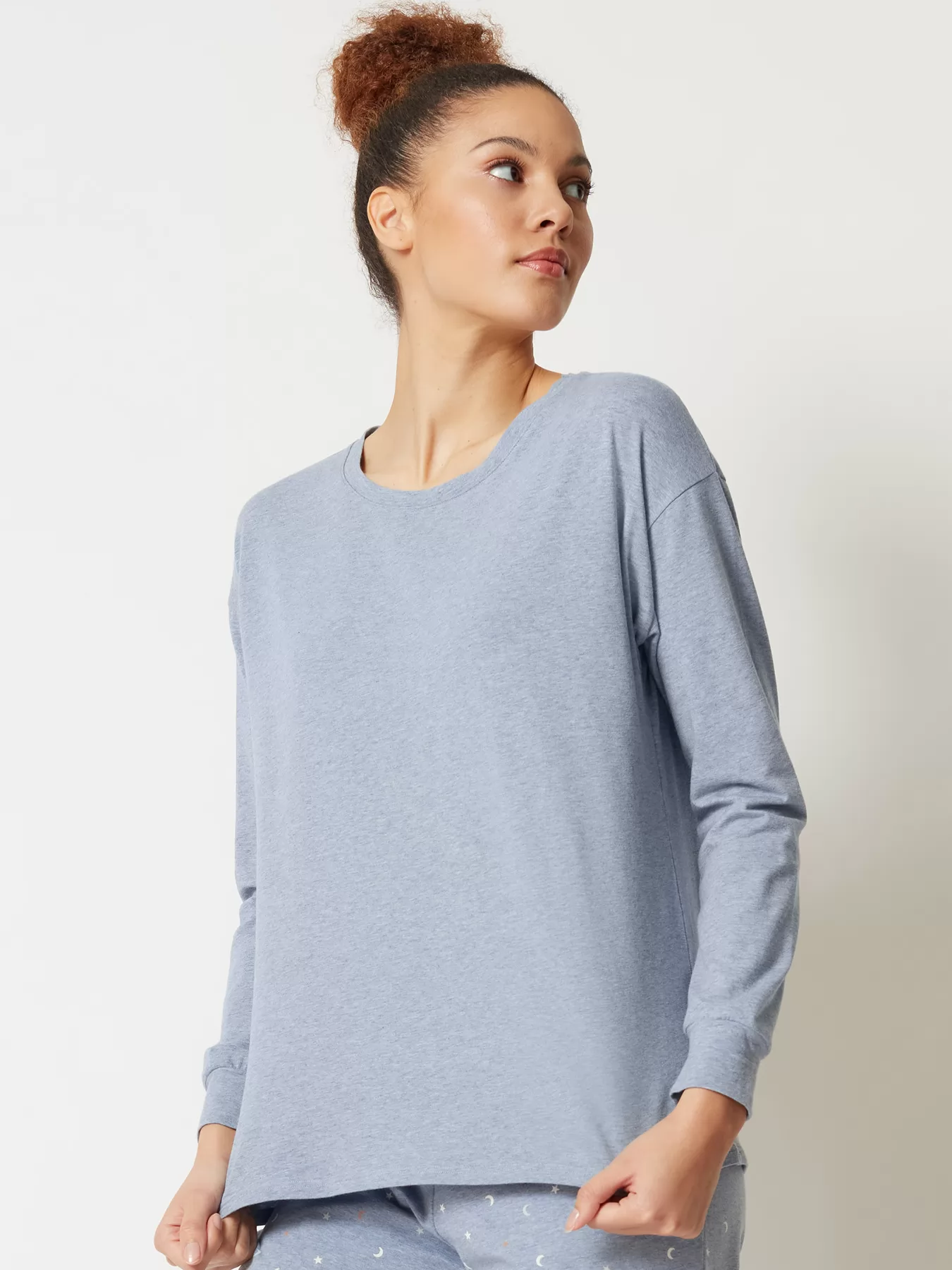 Niebieski Koszulka damska Skiny Every Night in Mix&Match 080775 - zdjęcie 1