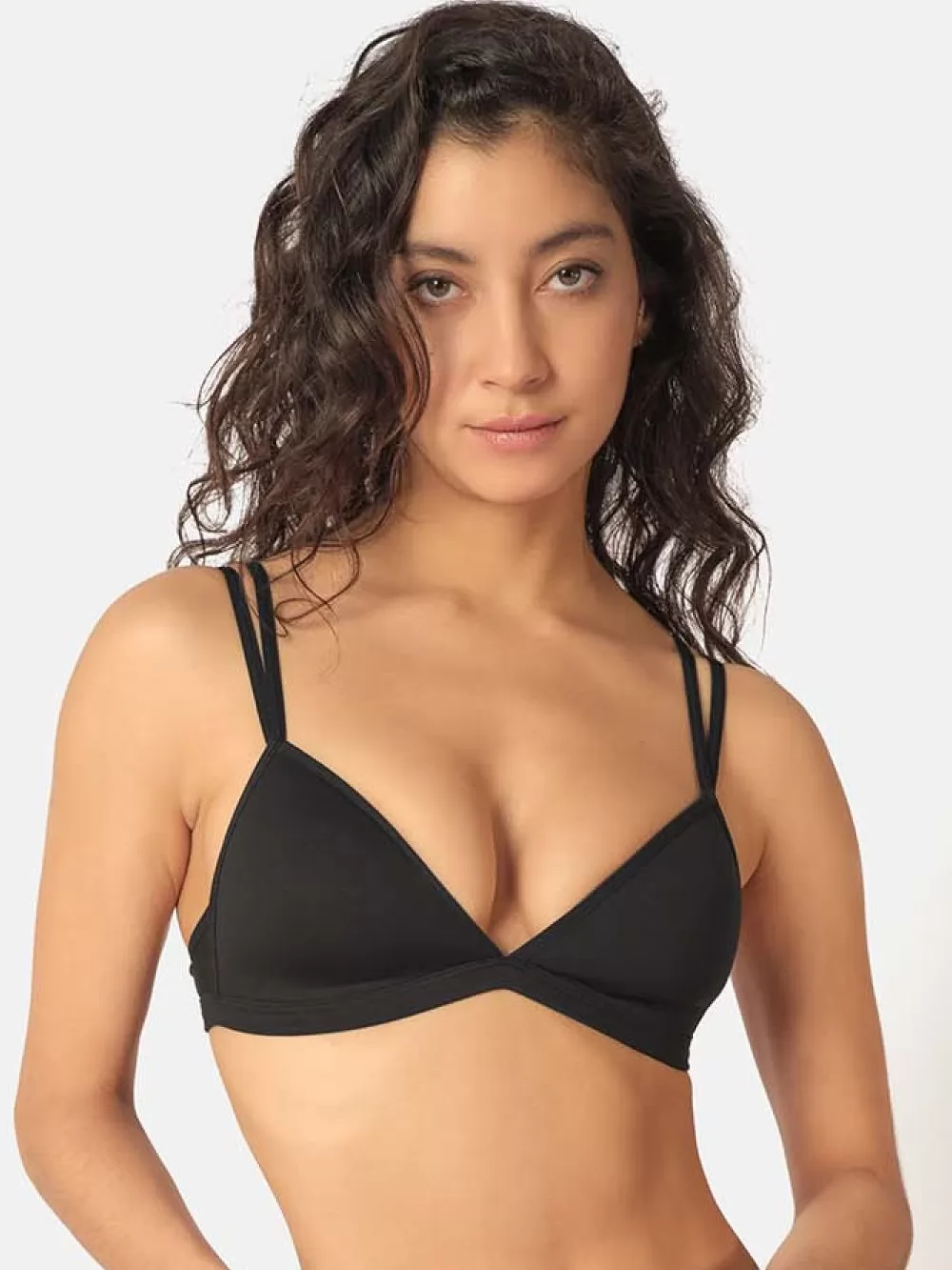 Czarny Biustonosz usztywniany Skiny Cotton Essentials 082414 - zdjęcie 1